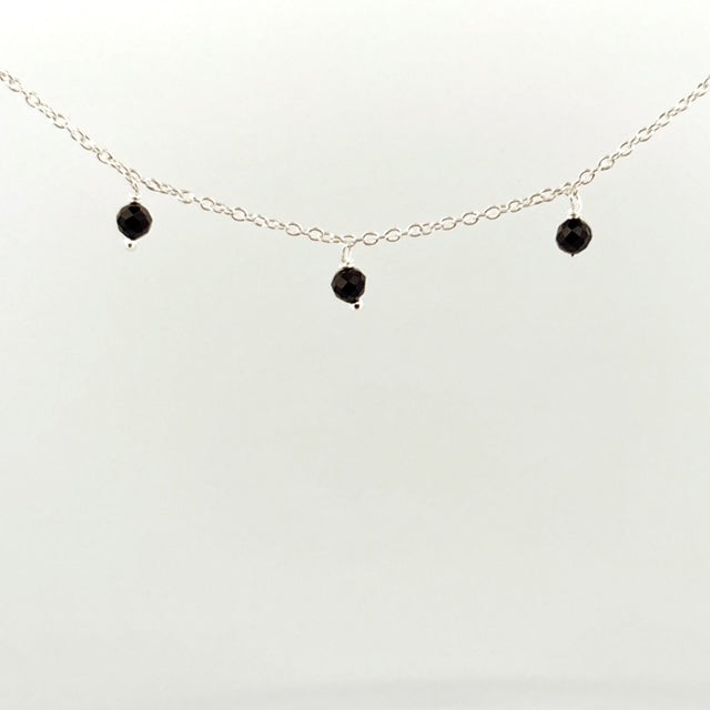 Silver Gemstone Beaded Necklace