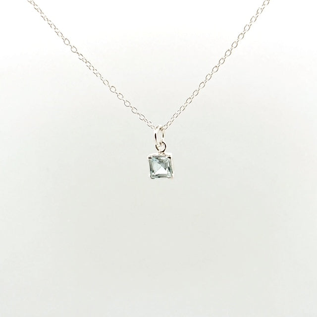 Square Birthstone Necklace