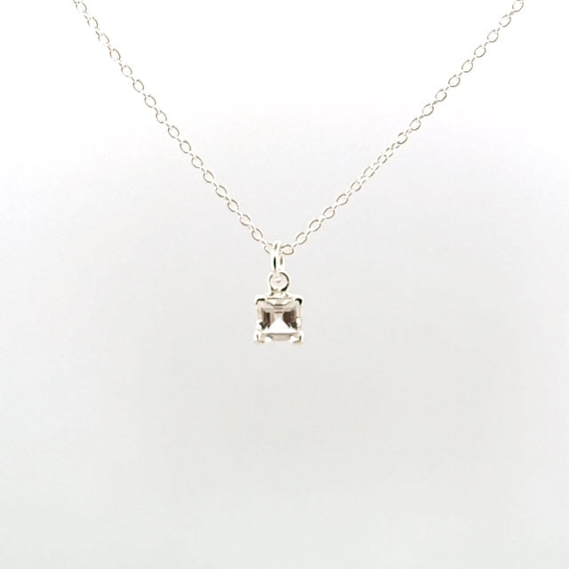 Square Birthstone Necklace
