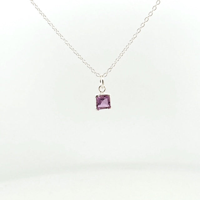 Square Birthstone Necklace