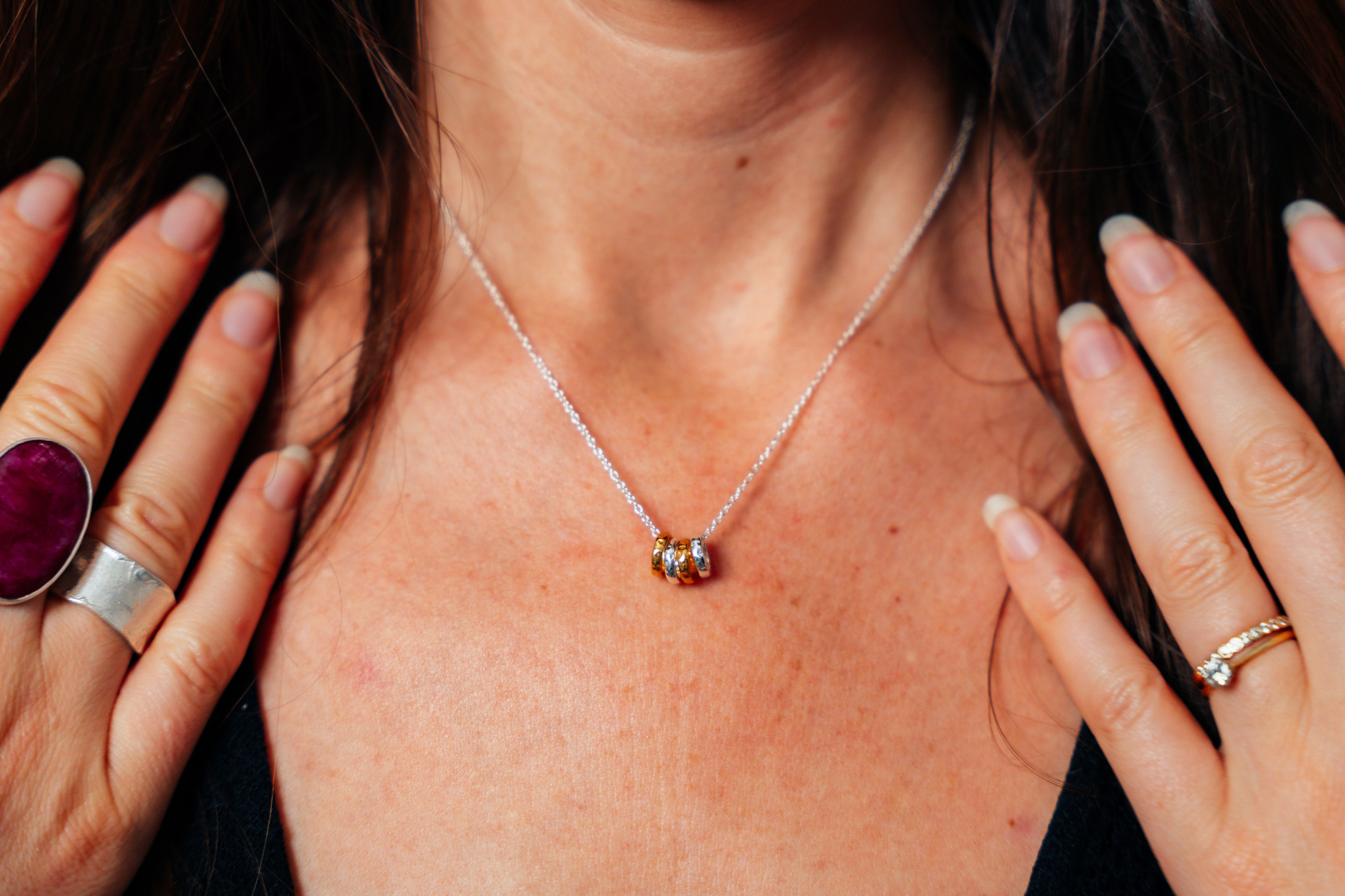 Silver Open Circle Necklace