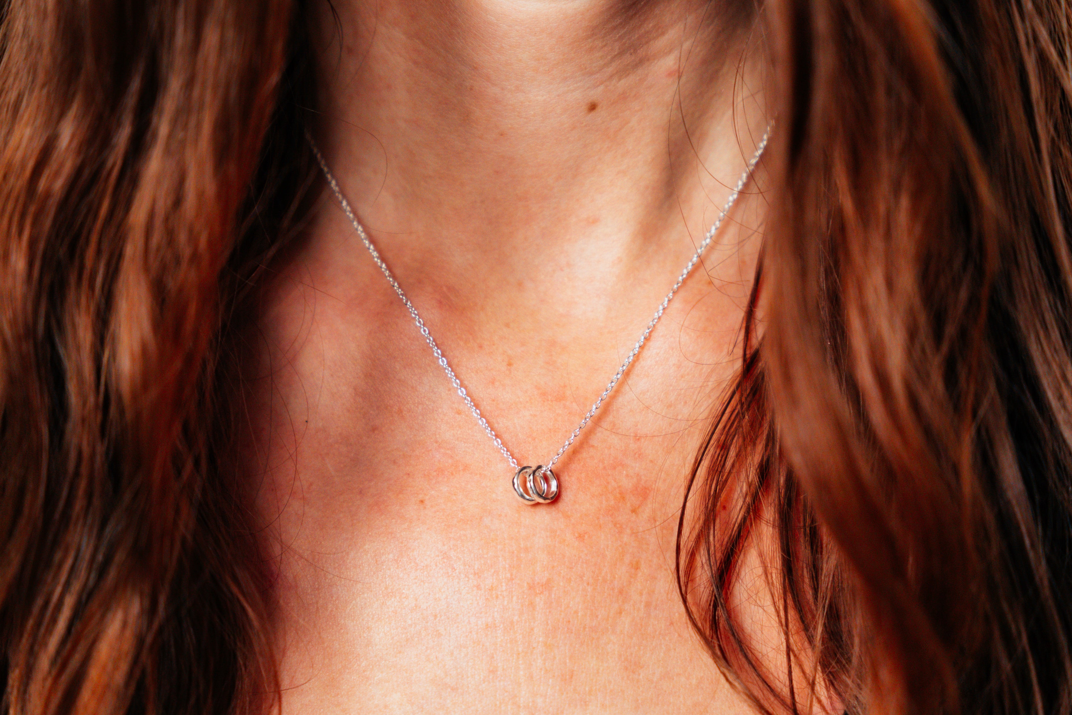 Silver Open Circle Necklace