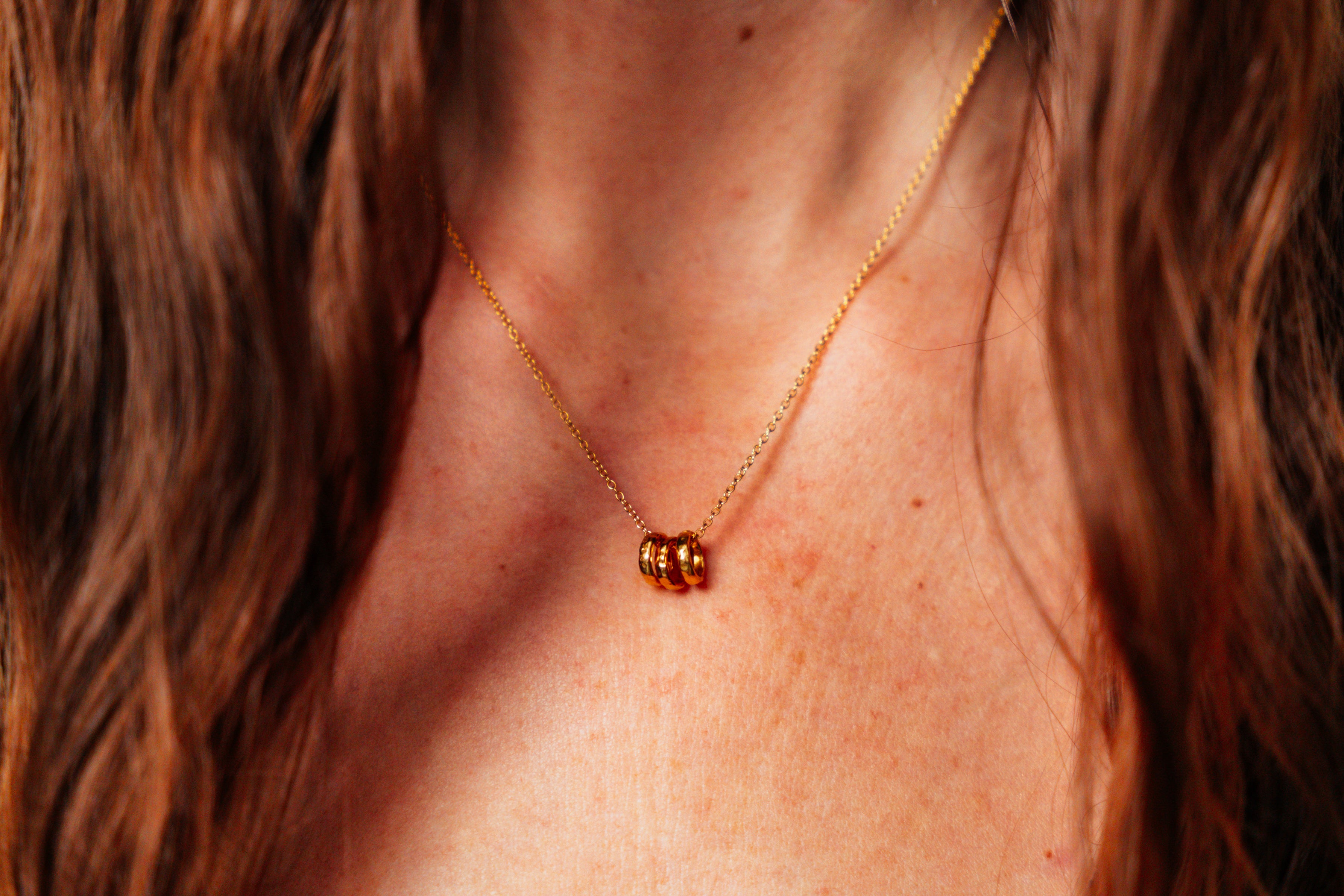Gold Open Circle Necklace