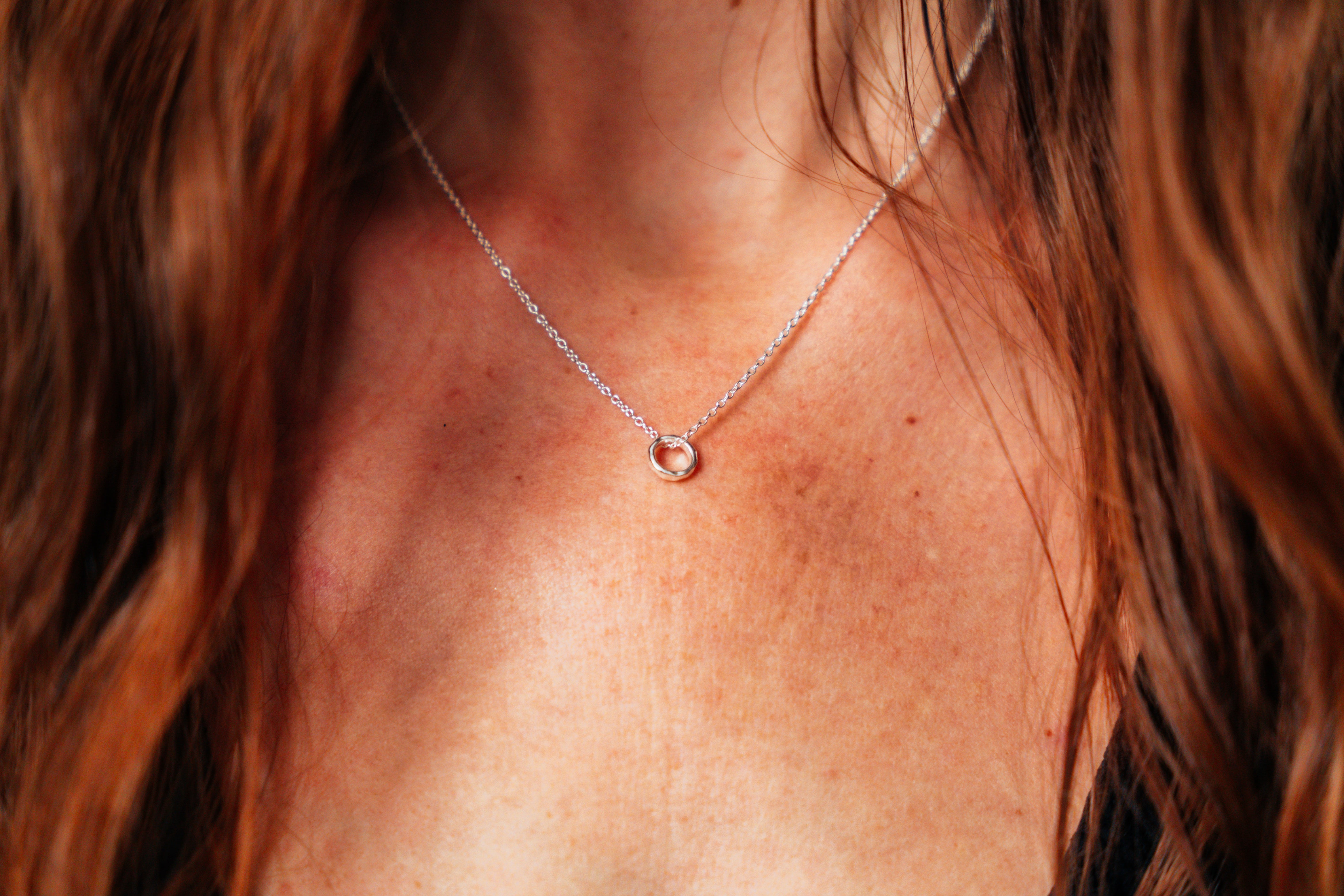 Silver Open Circle Necklace