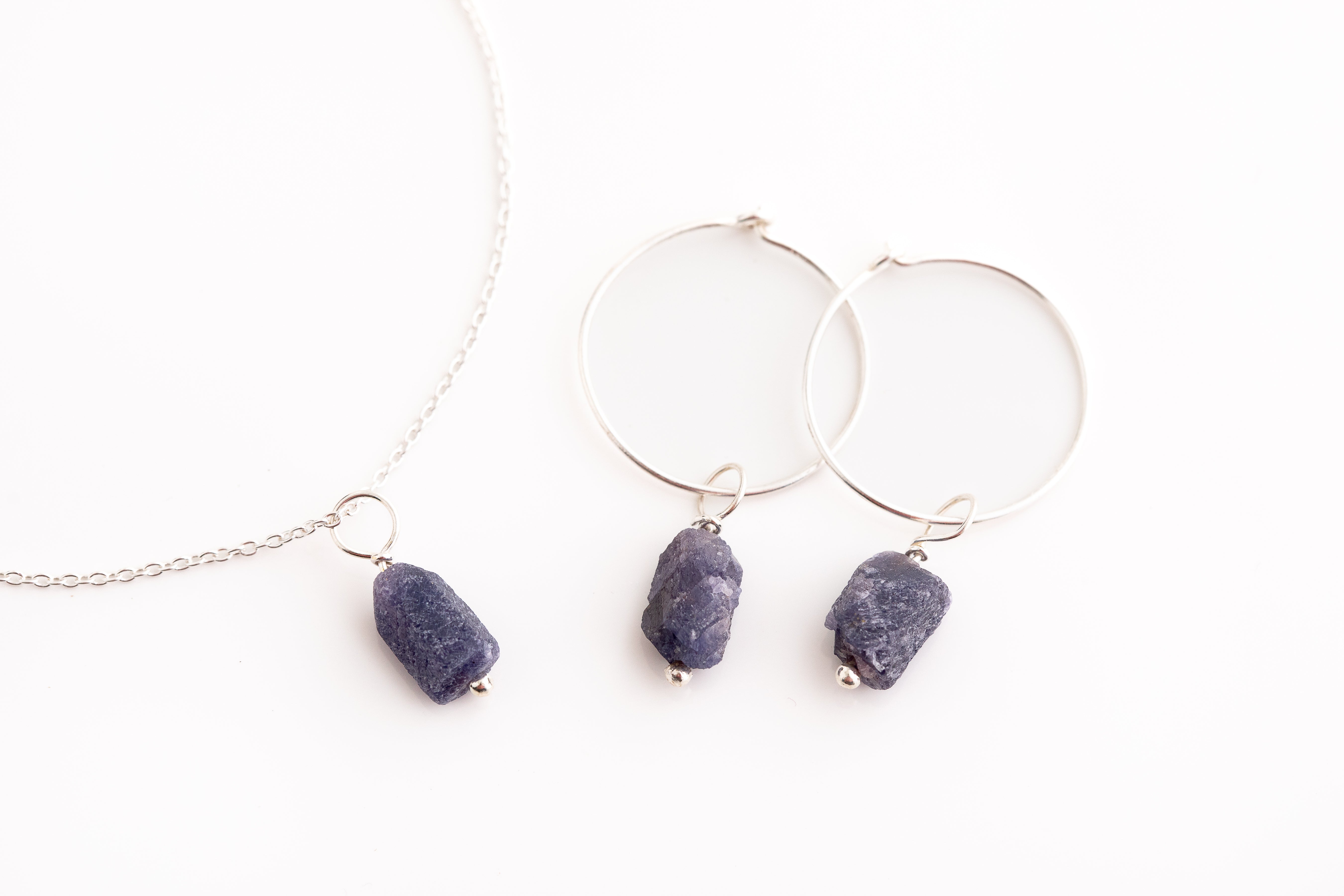 Silver Natural Crystal Necklace