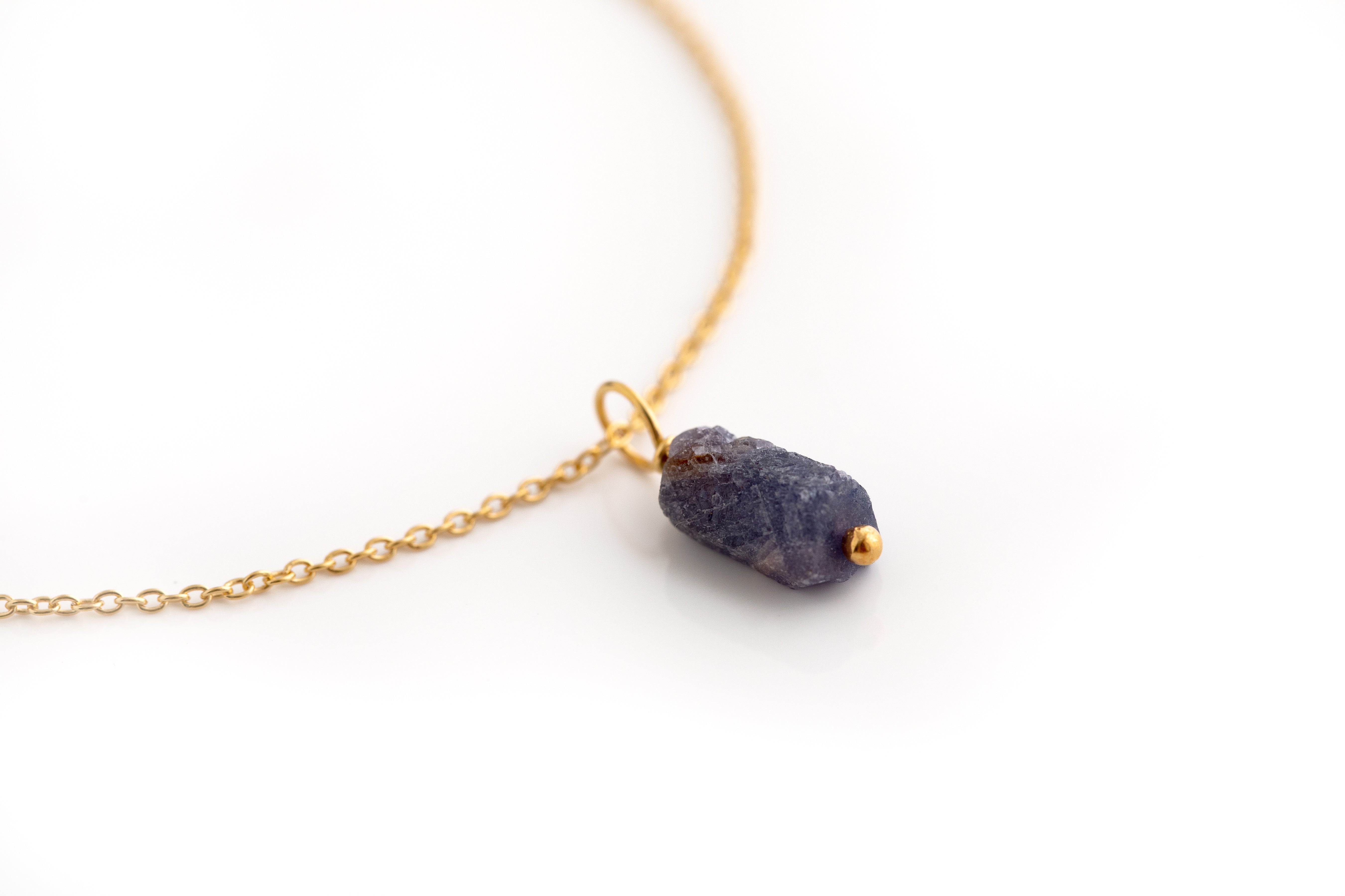 Gold Natural Crystal Necklace