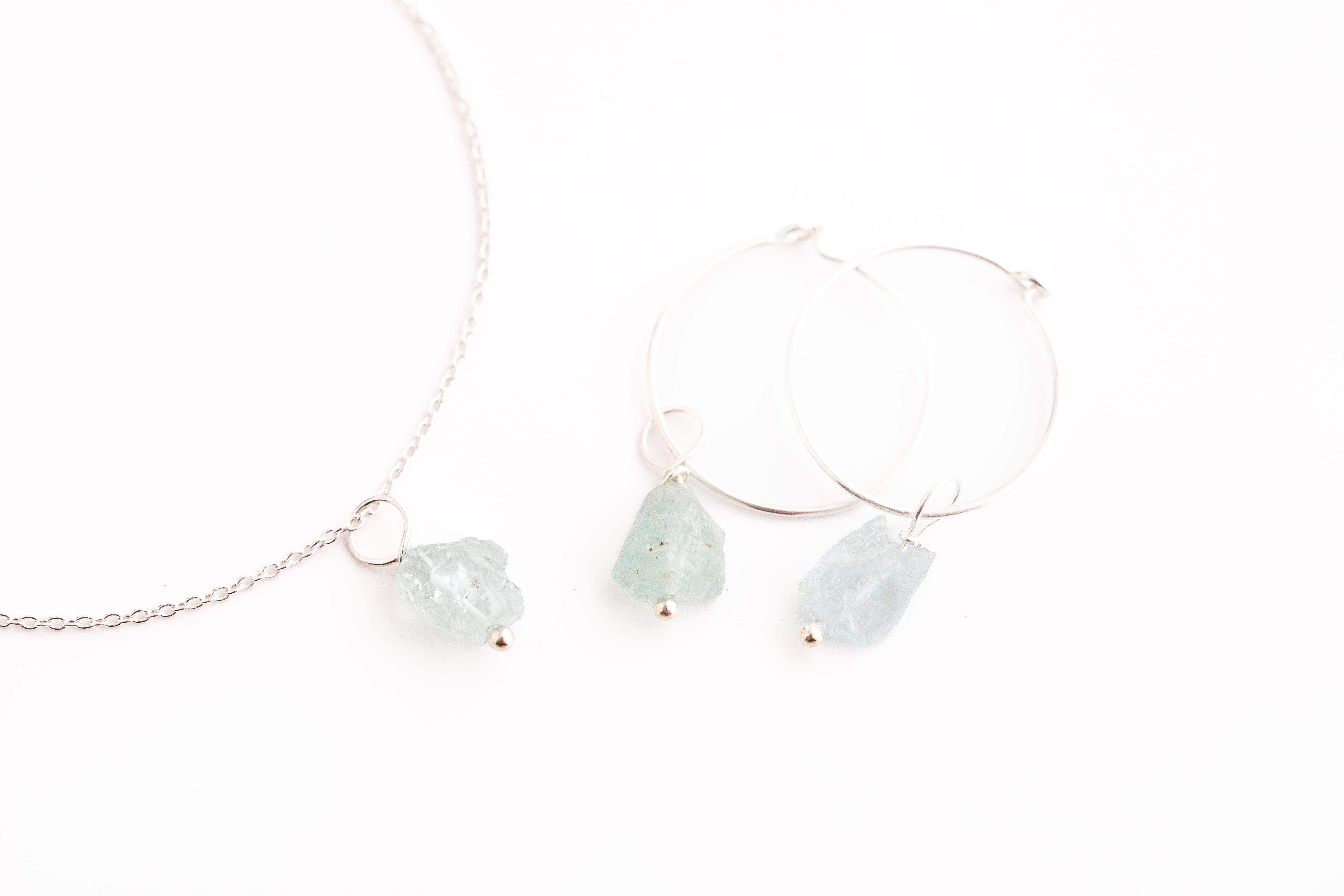 Silver Natural Crystal Necklace