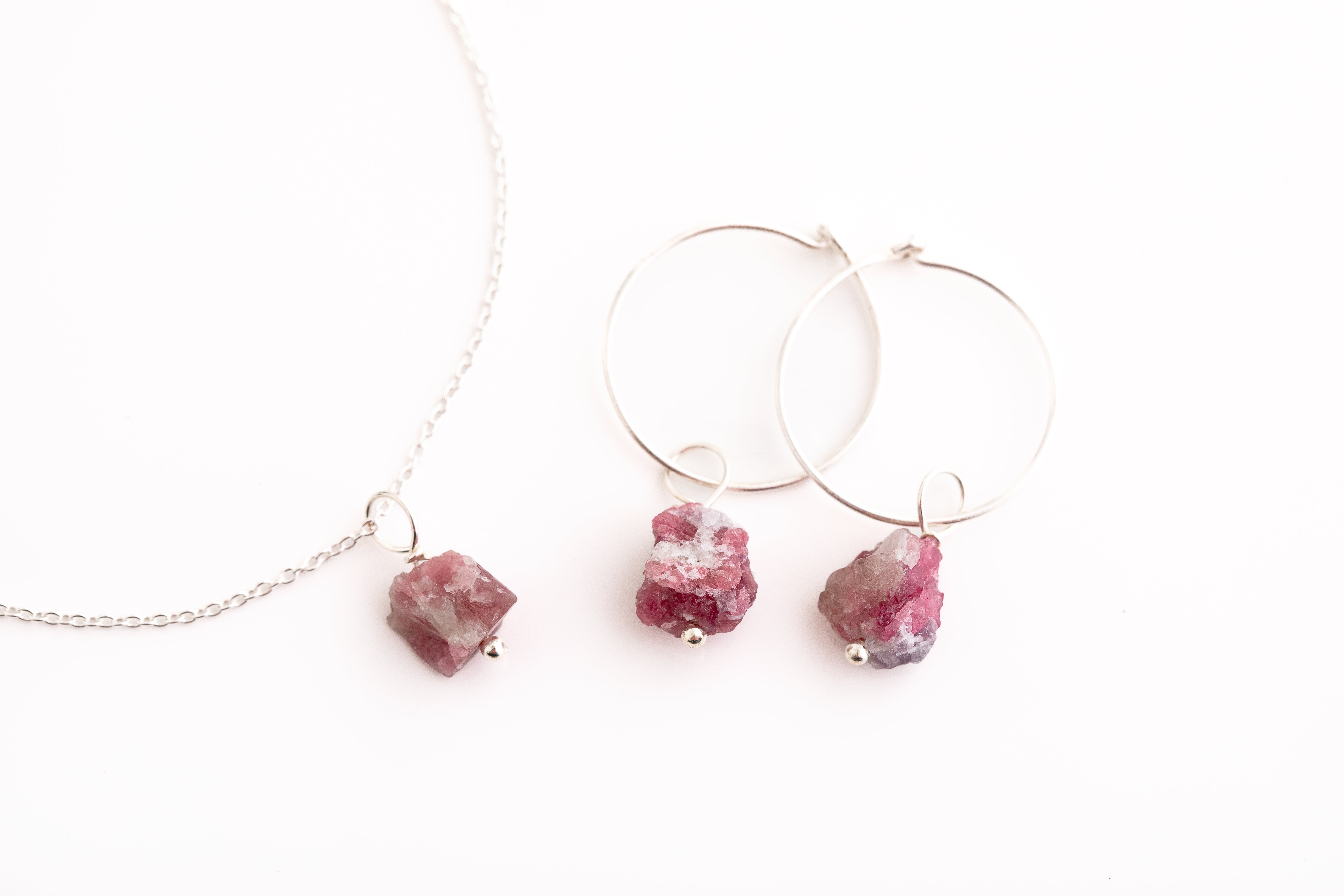 Silver Natural Crystal Necklace