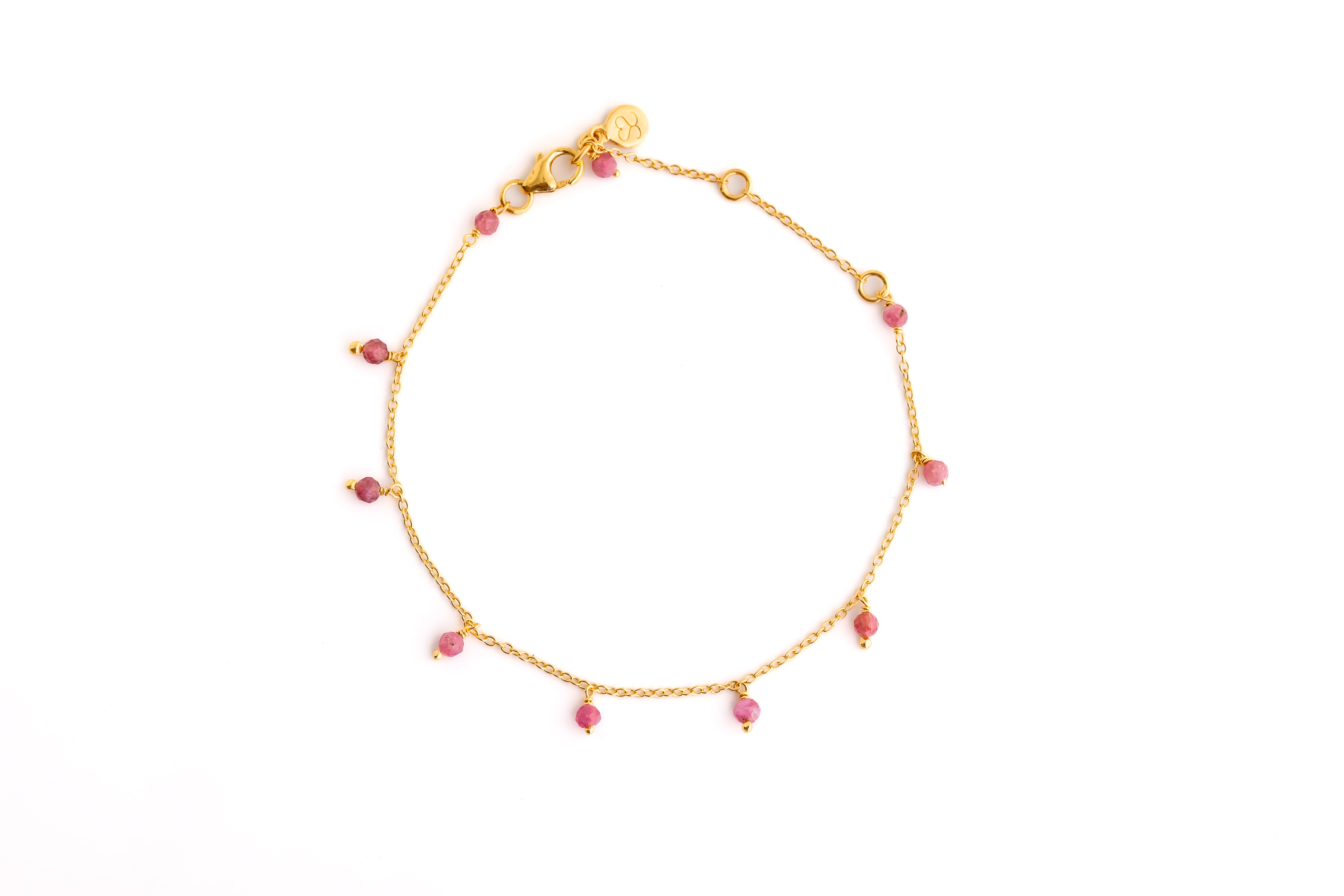 Gold Gemstone Beaded Bracelet