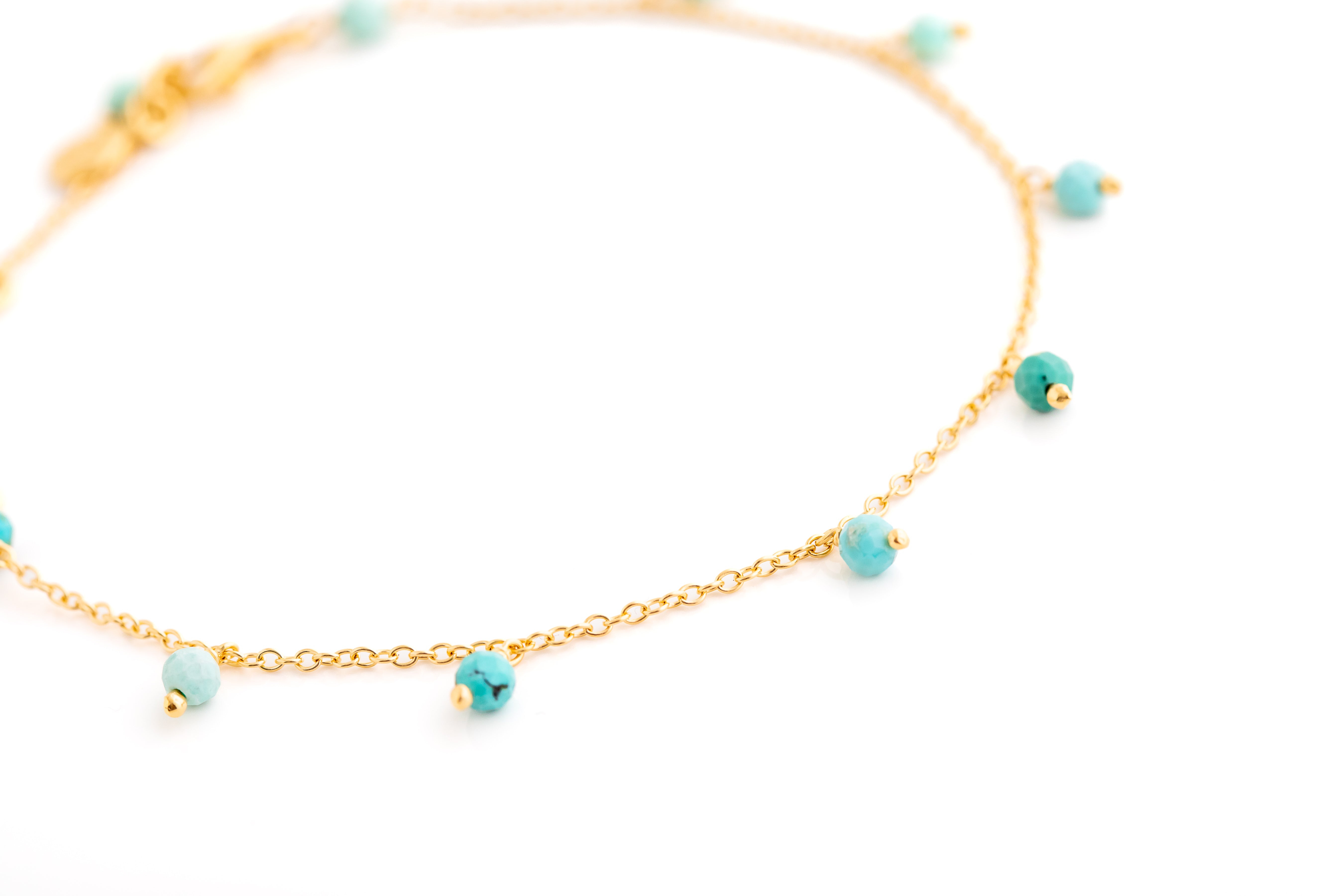 Gold Gemstone Beaded Bracelet
