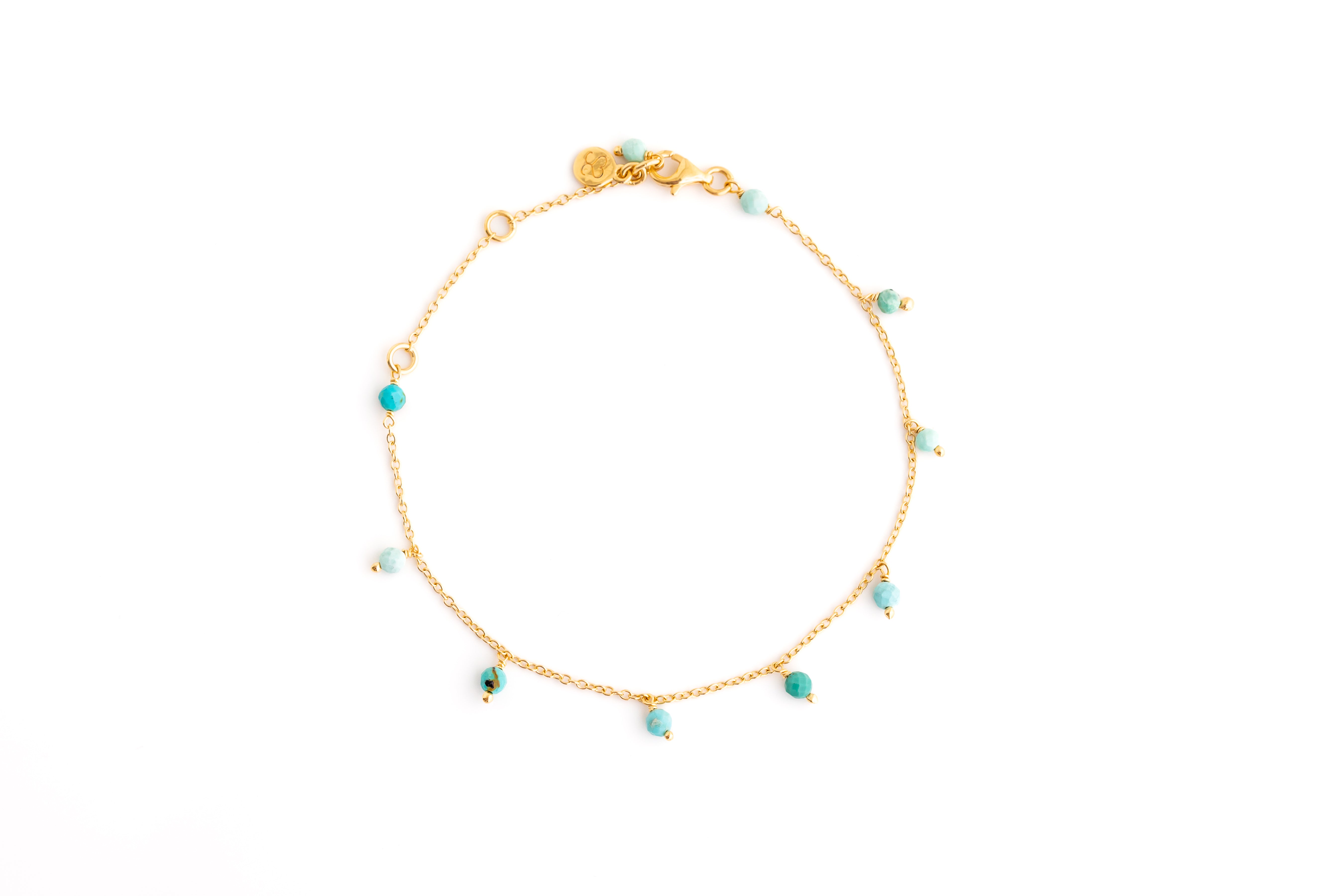 Gold Gemstone Beaded Bracelet