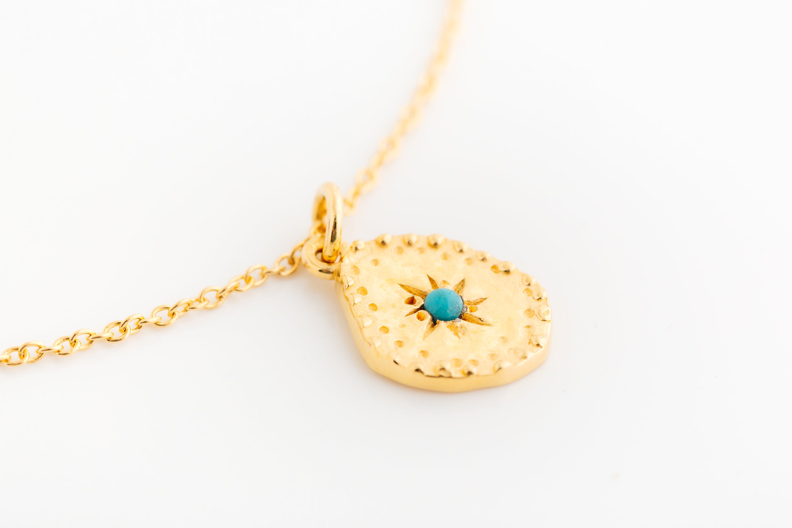 Gold Hammered Necklace