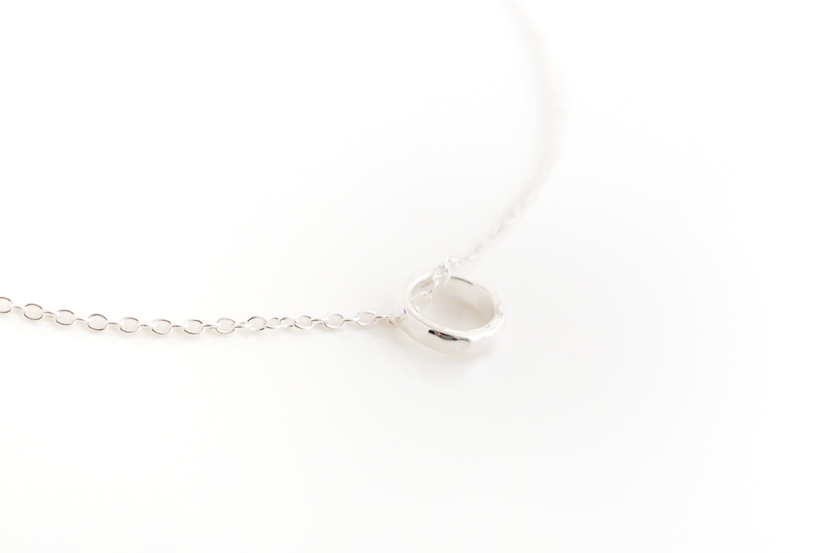 Silver Open Circle Necklace