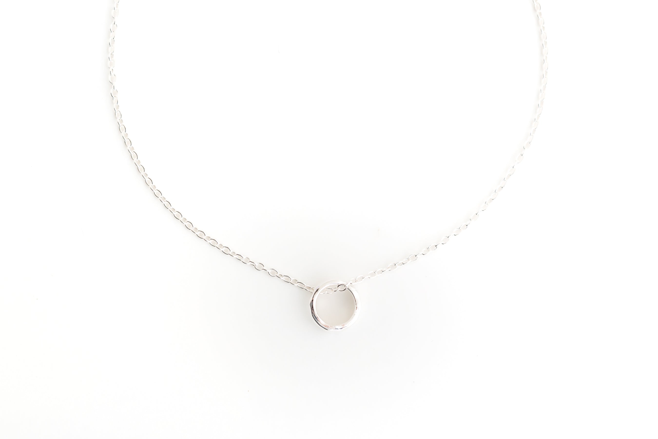 Silver Open Circle Necklace