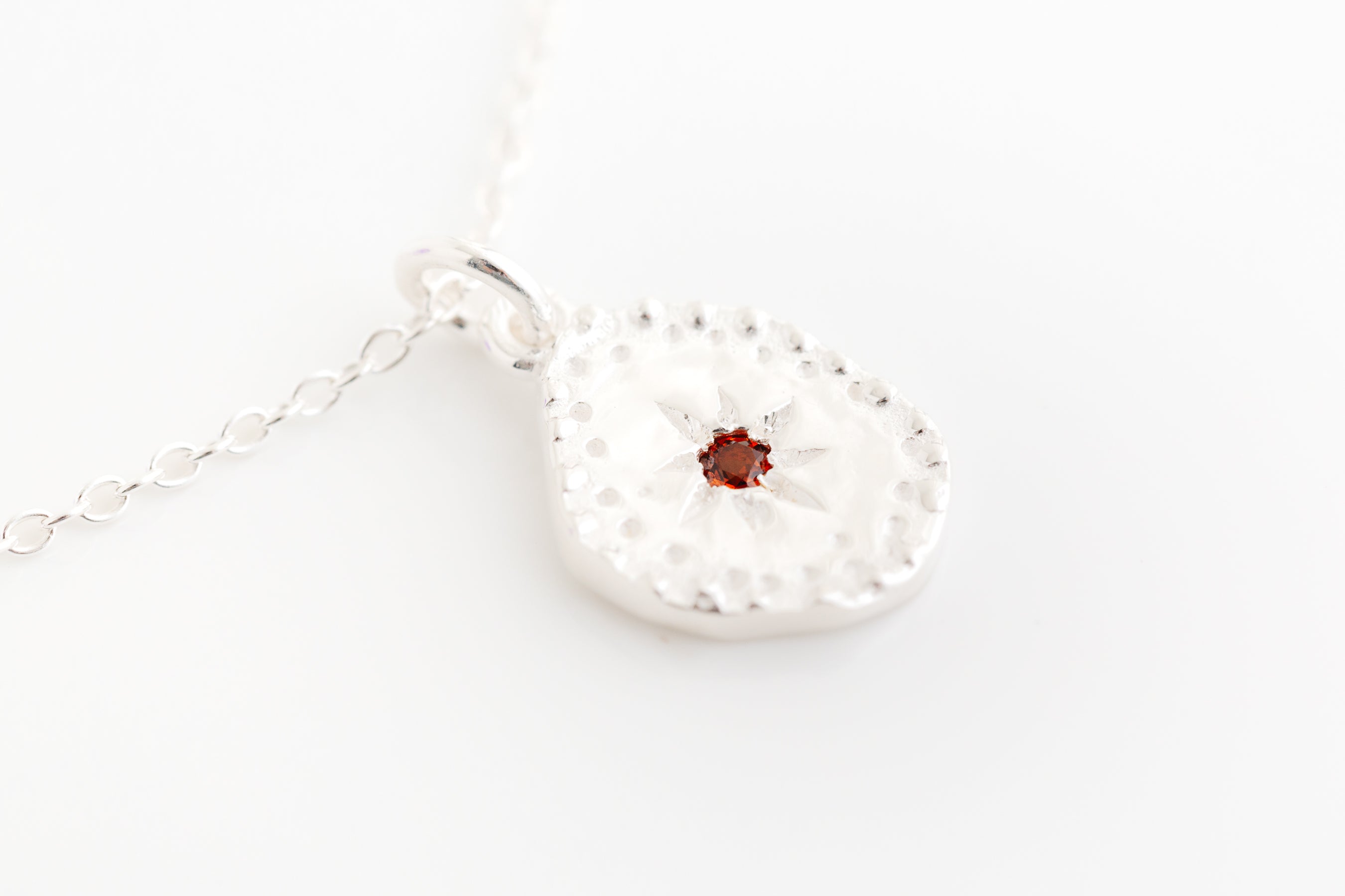 Silver Hammered Necklace