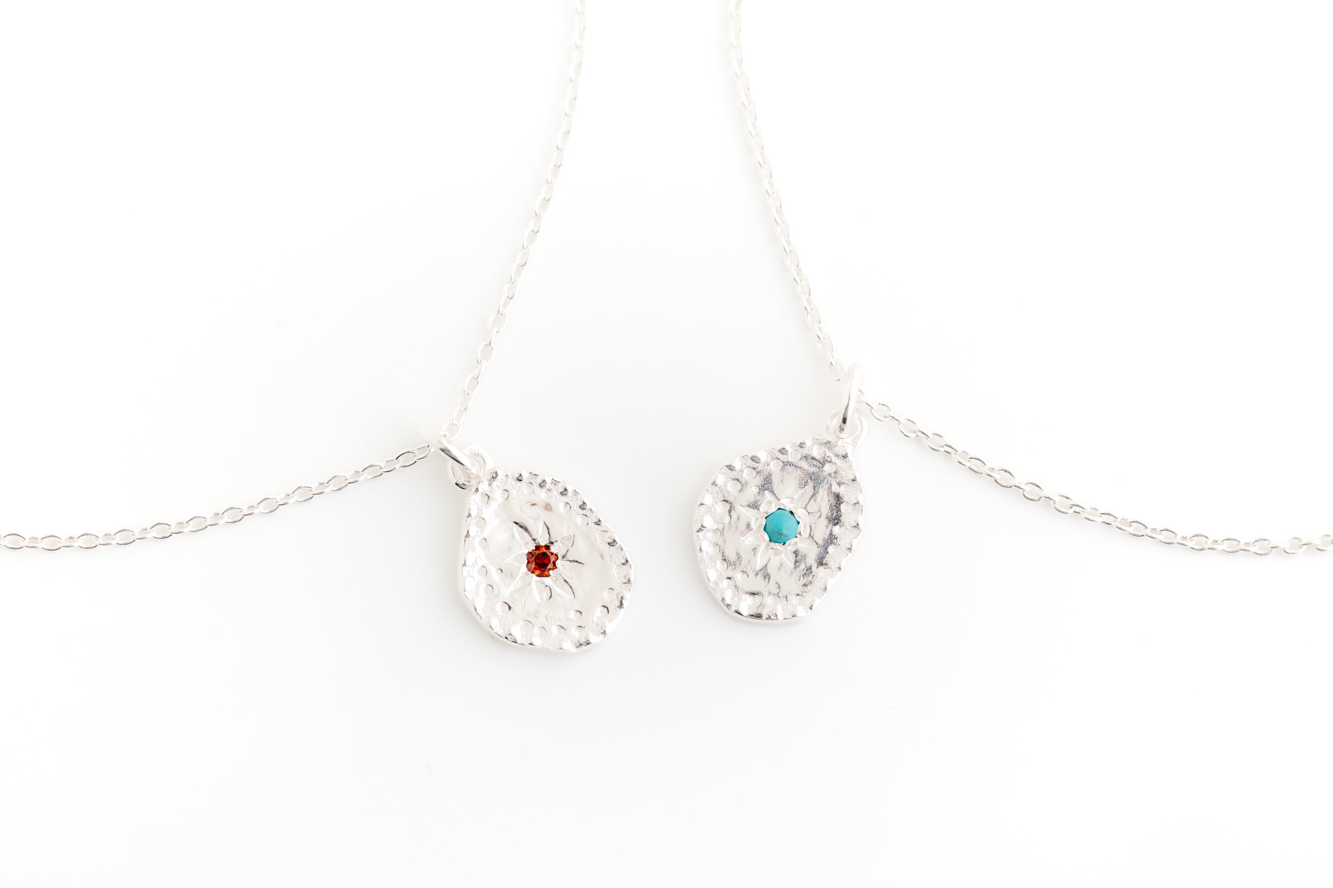 Silver Hammered Necklace