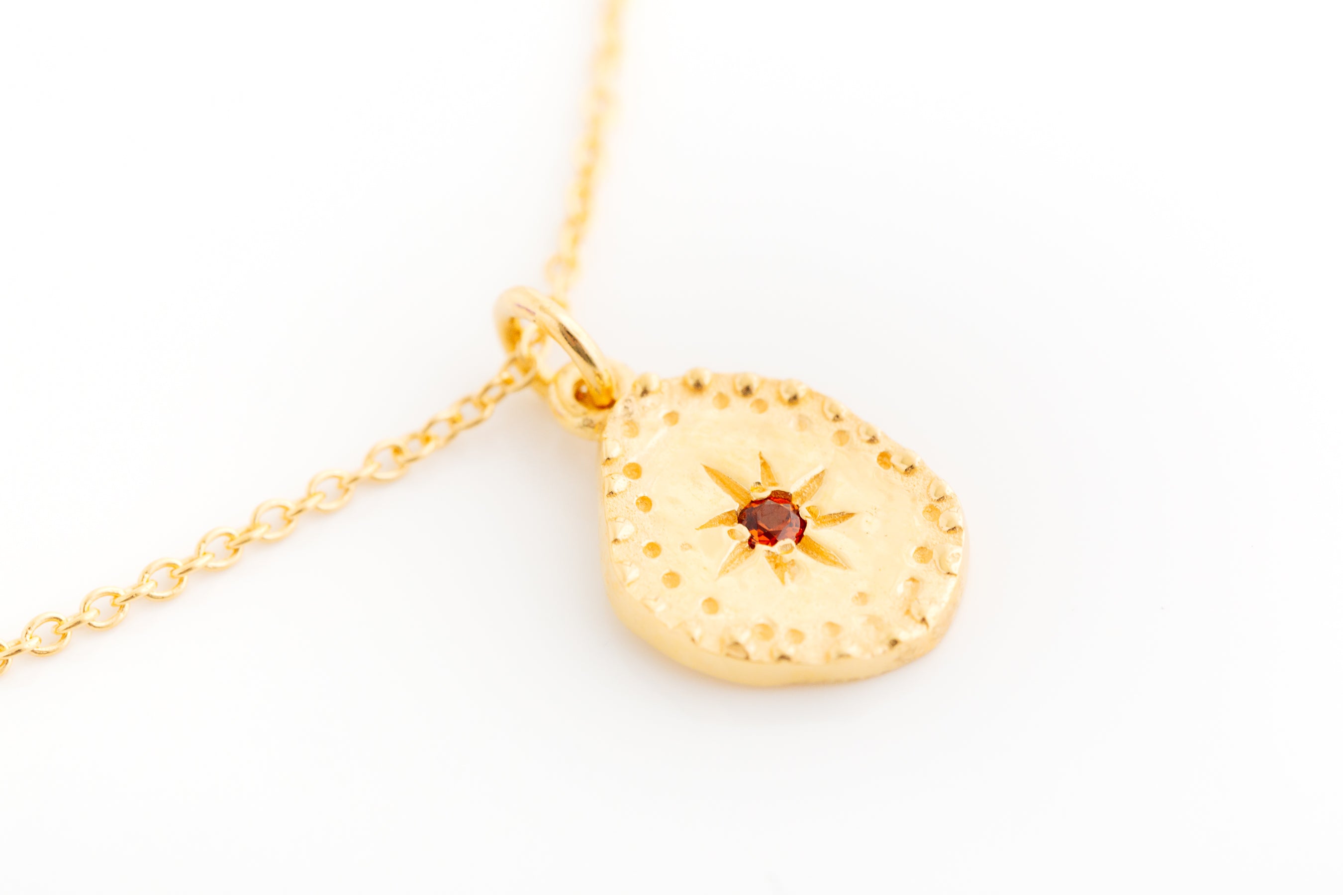 Gold Hammered Necklace