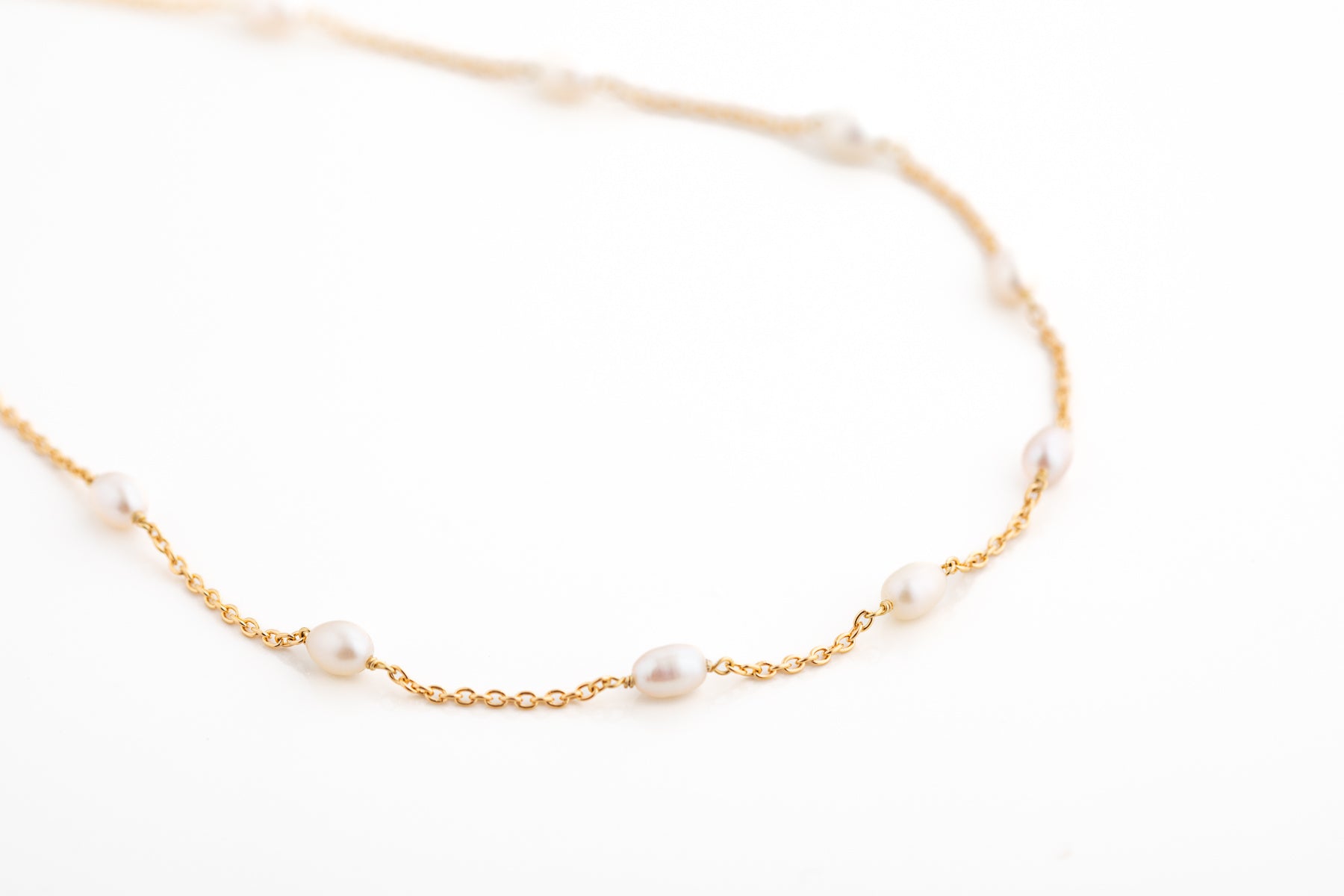 Gold Multi Pearl Necklace