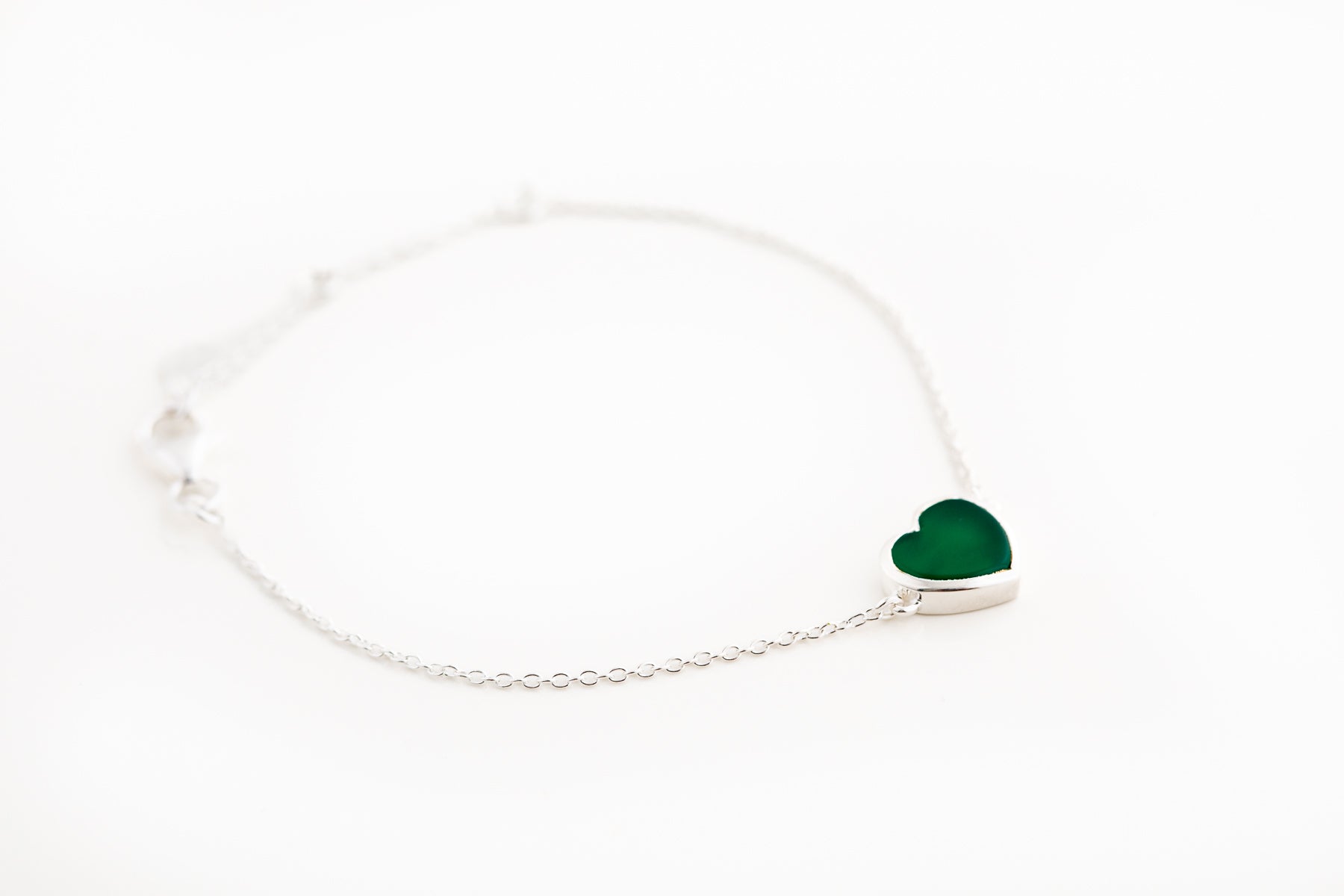 Green Onyx Heart Bracelet