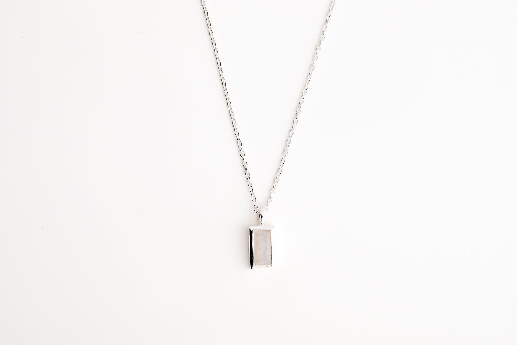 Moonstone and Silver Necklace