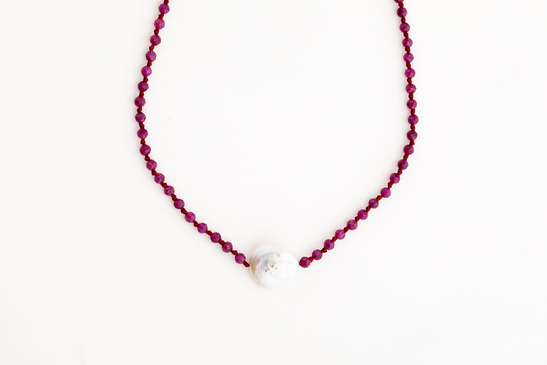 Ruby and Pearl Necklace