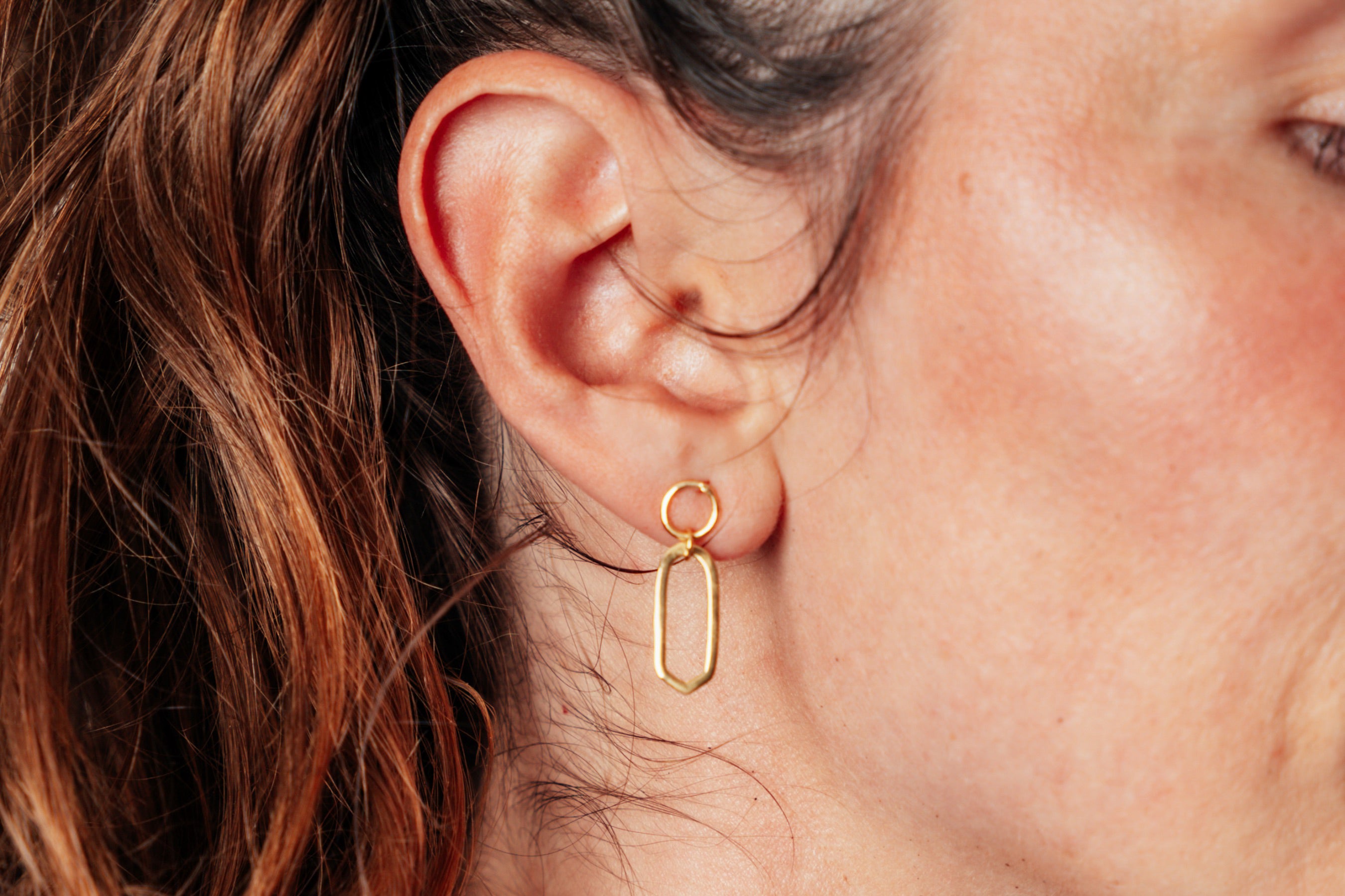 Gold Chain Link Earrings