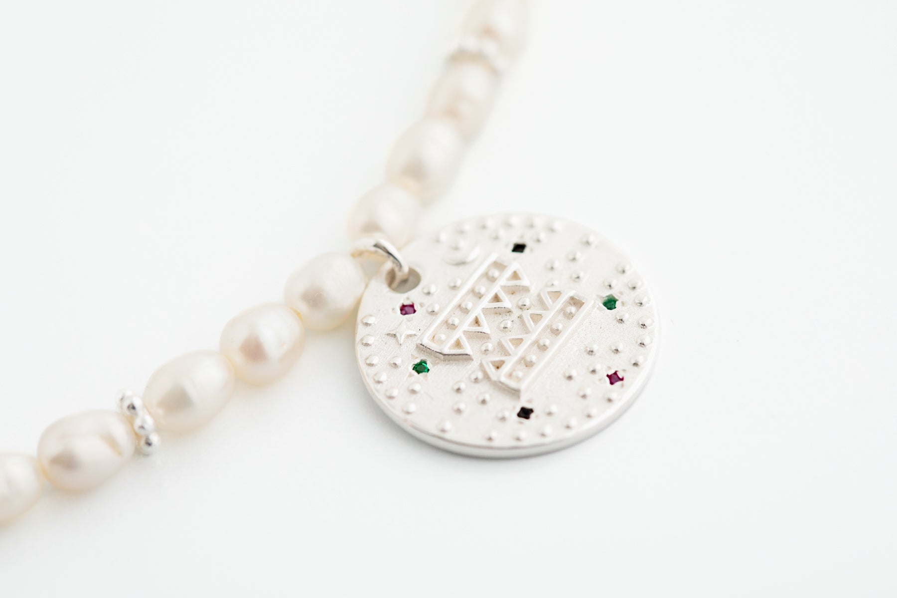 Silver Pearl Pendant Necklace