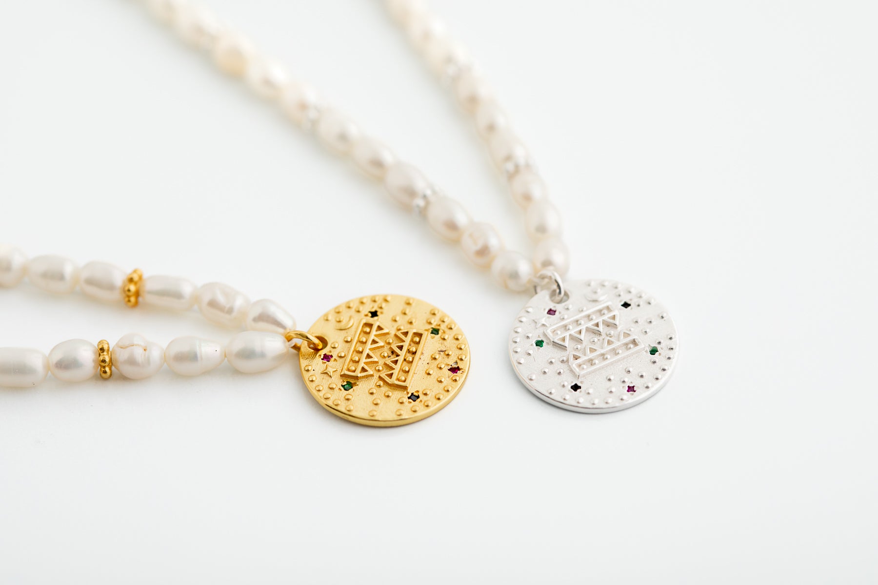 Gold Pearl Pendant Necklace
