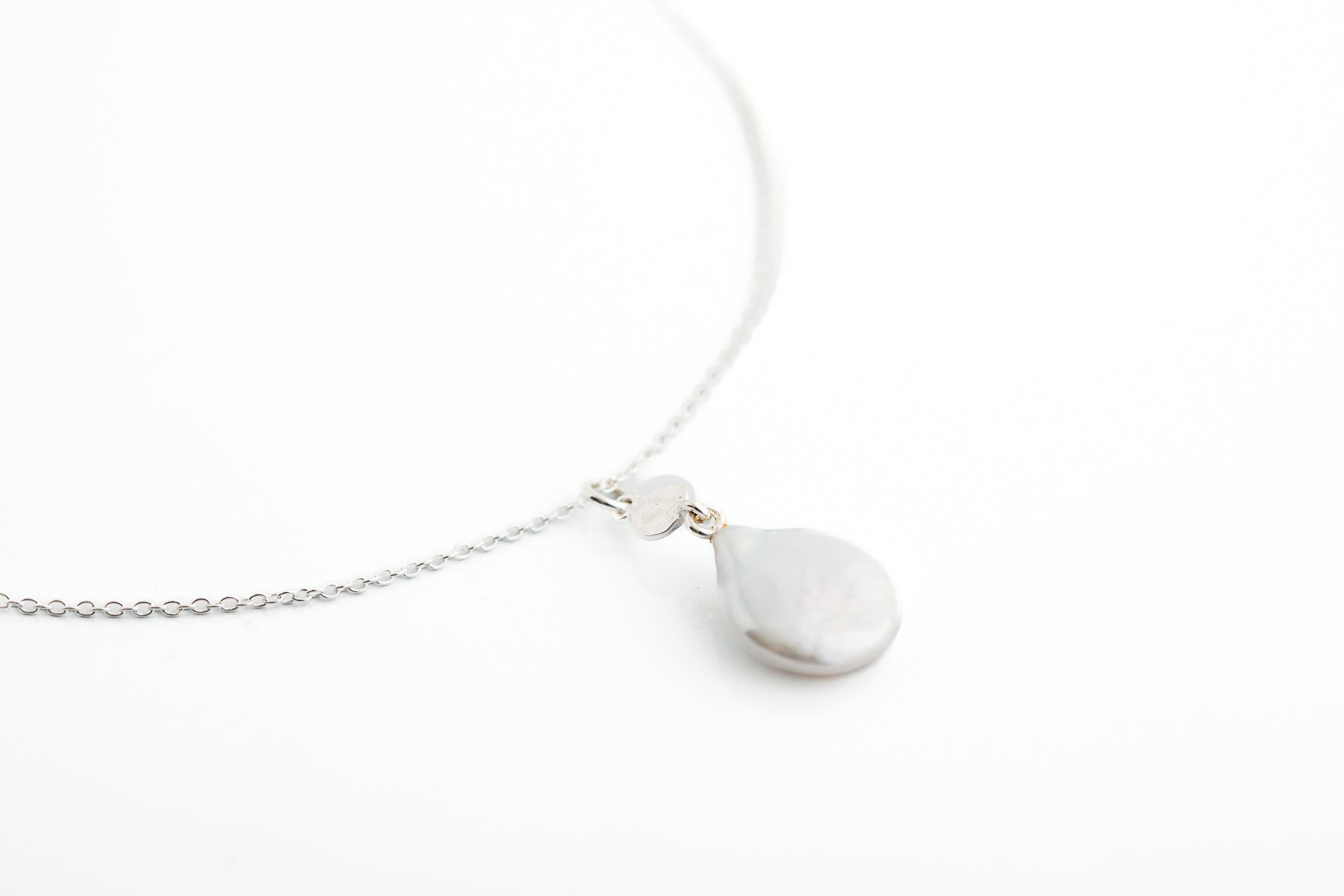 Silver Keshi Pearl Necklace
