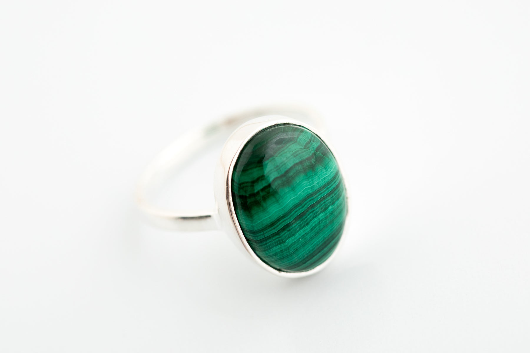 Oval Malachite Ring