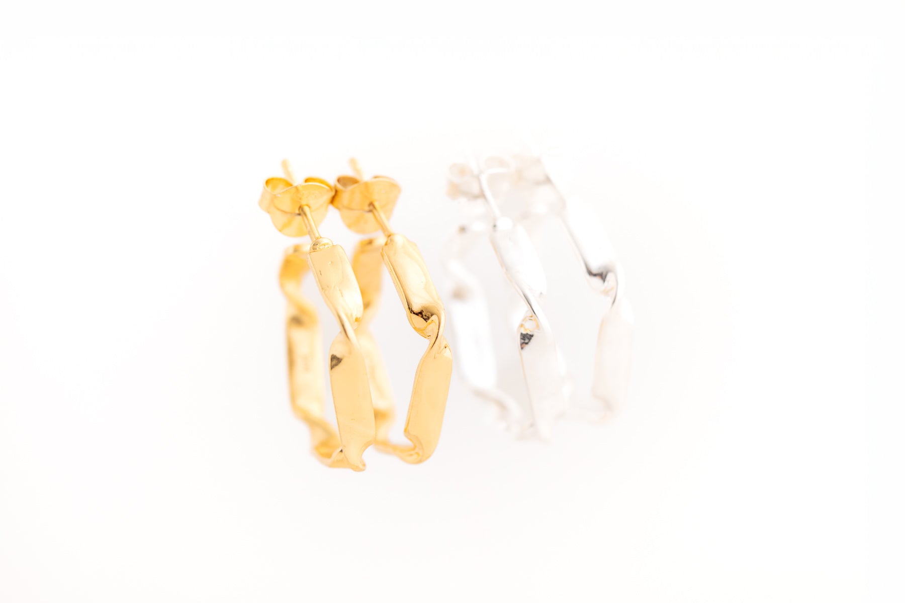 Twisted Silver Hoops