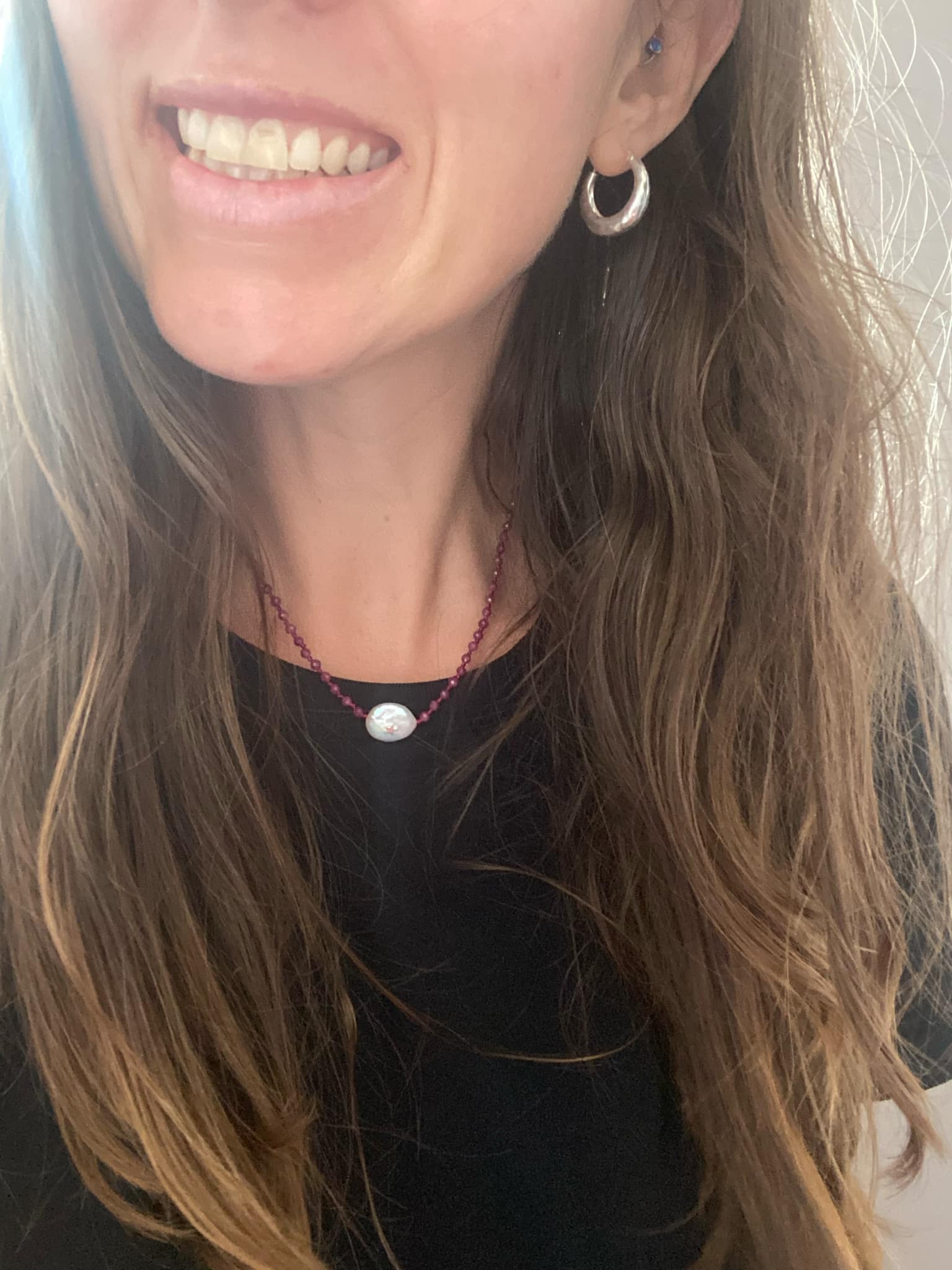 Ruby and Pearl Necklace