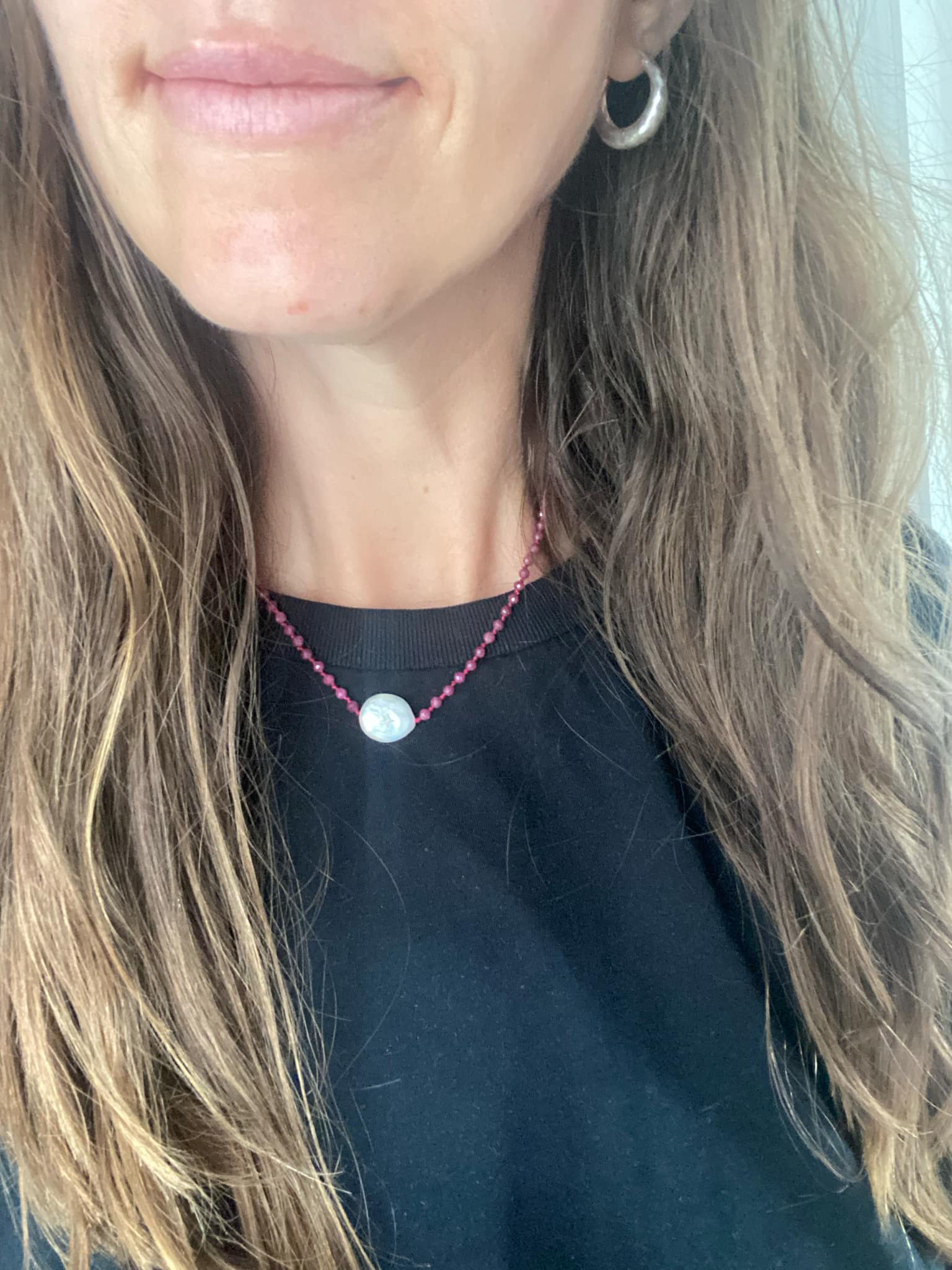 Ruby and Pearl Necklace