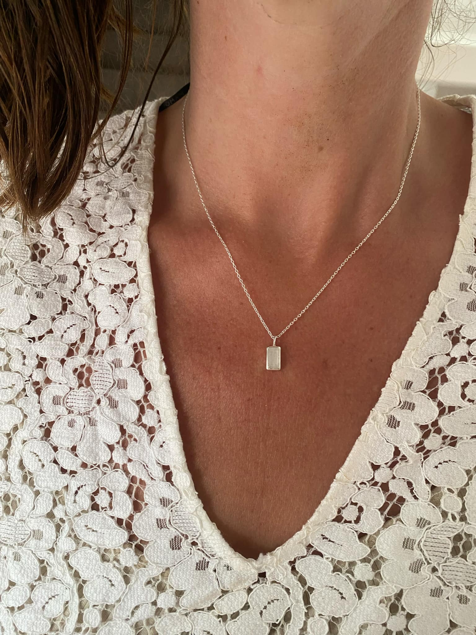 Moonstone and Silver Necklace