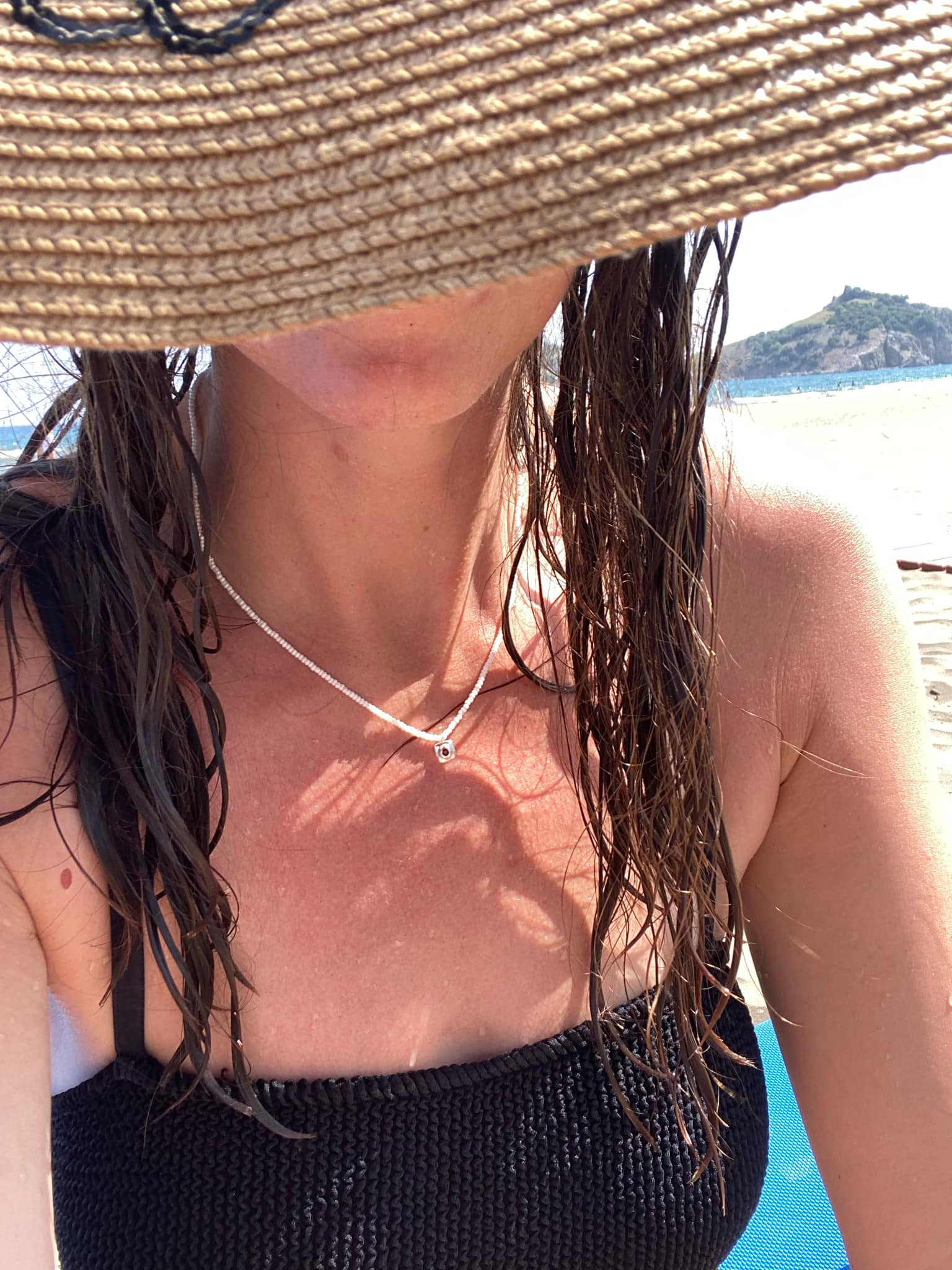 Tiny Silver Pearl Pendant Necklace