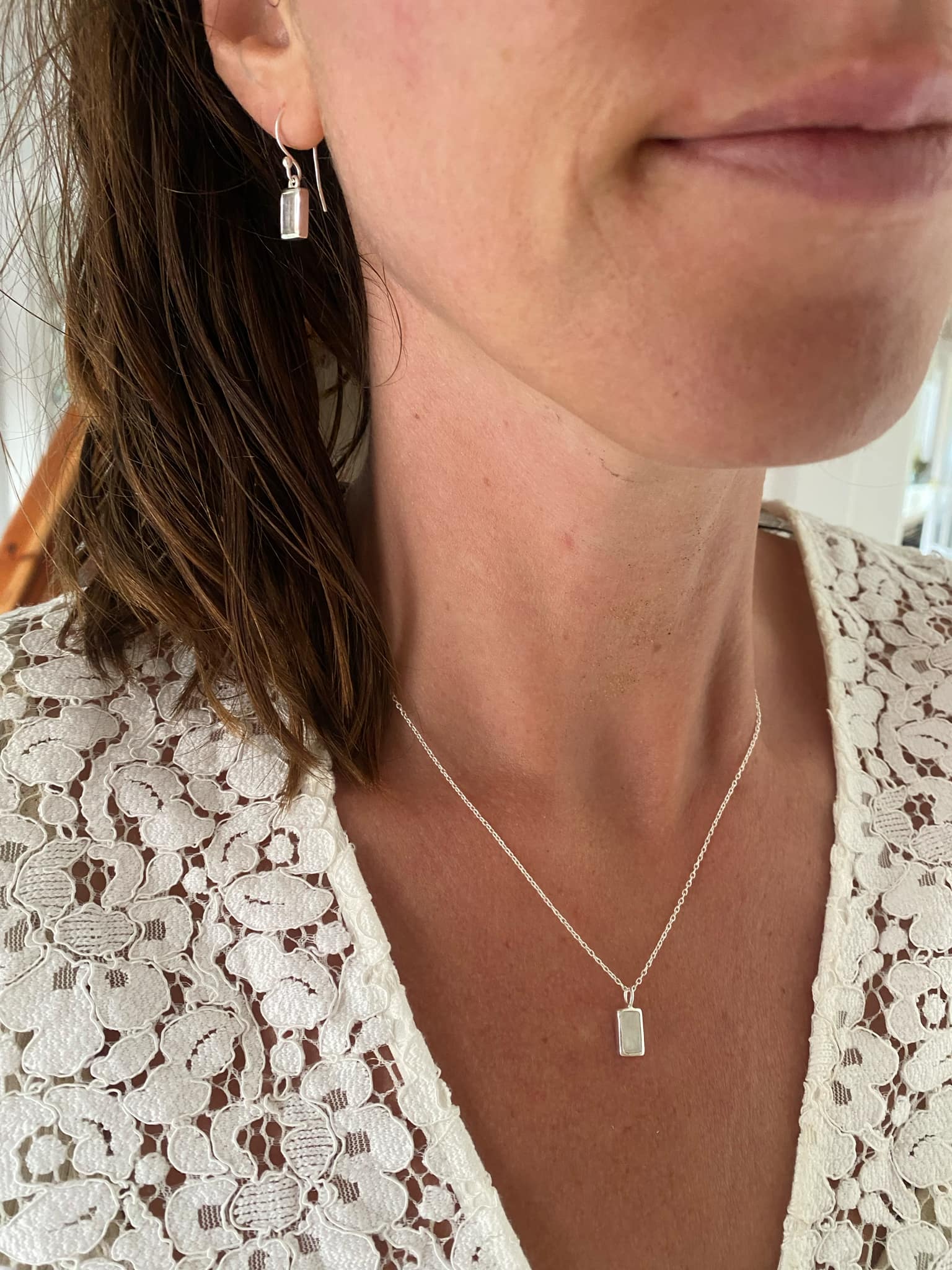 Moonstone and Silver Necklace