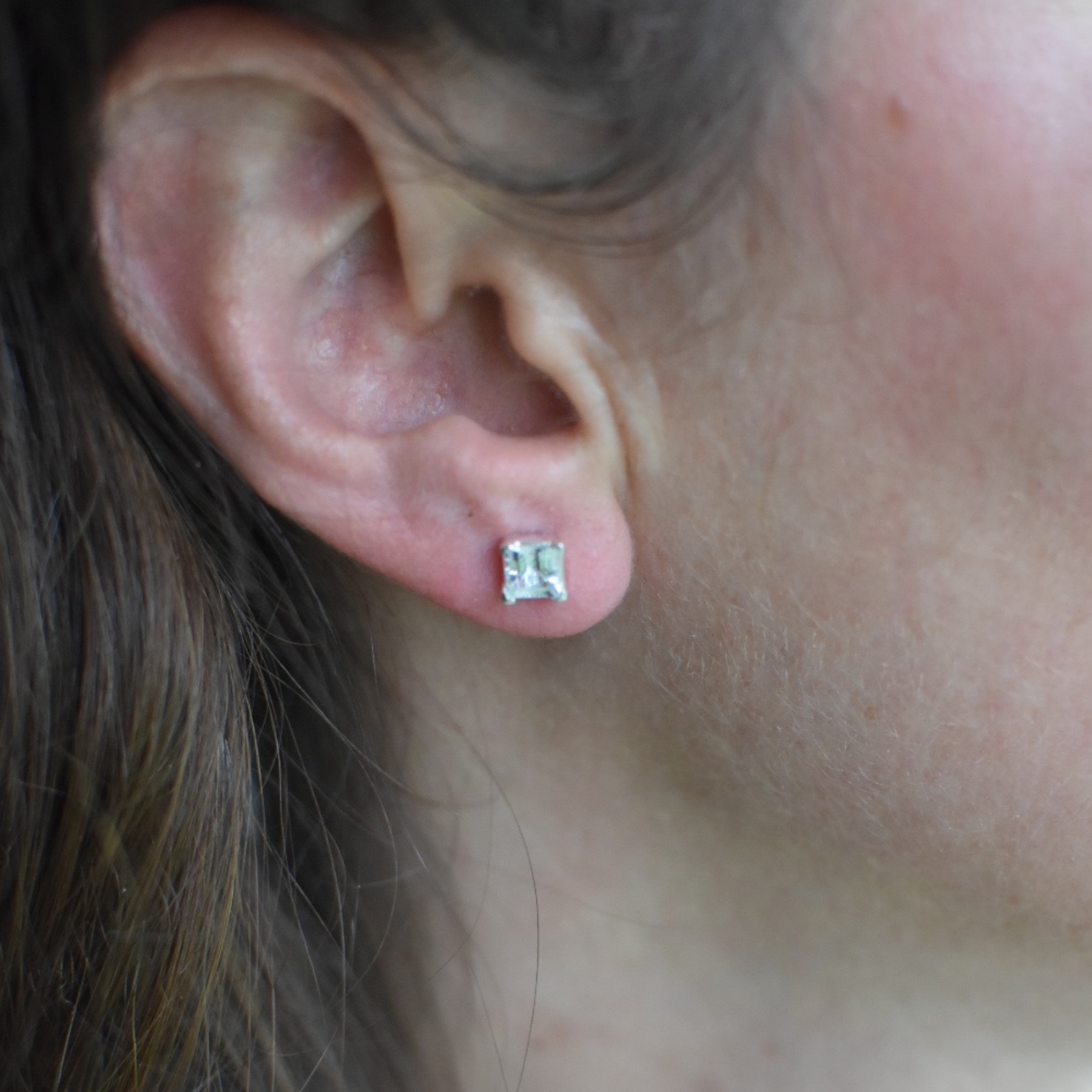 Square Topaz Earrings