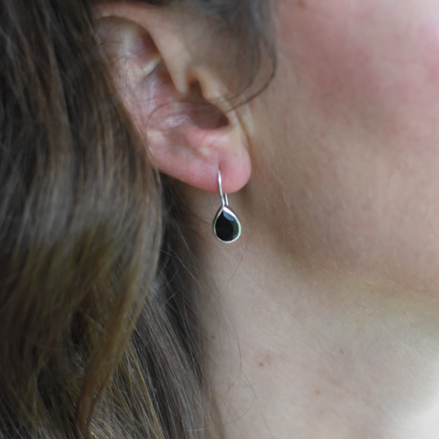 Black Onyx Teardrop Earrings