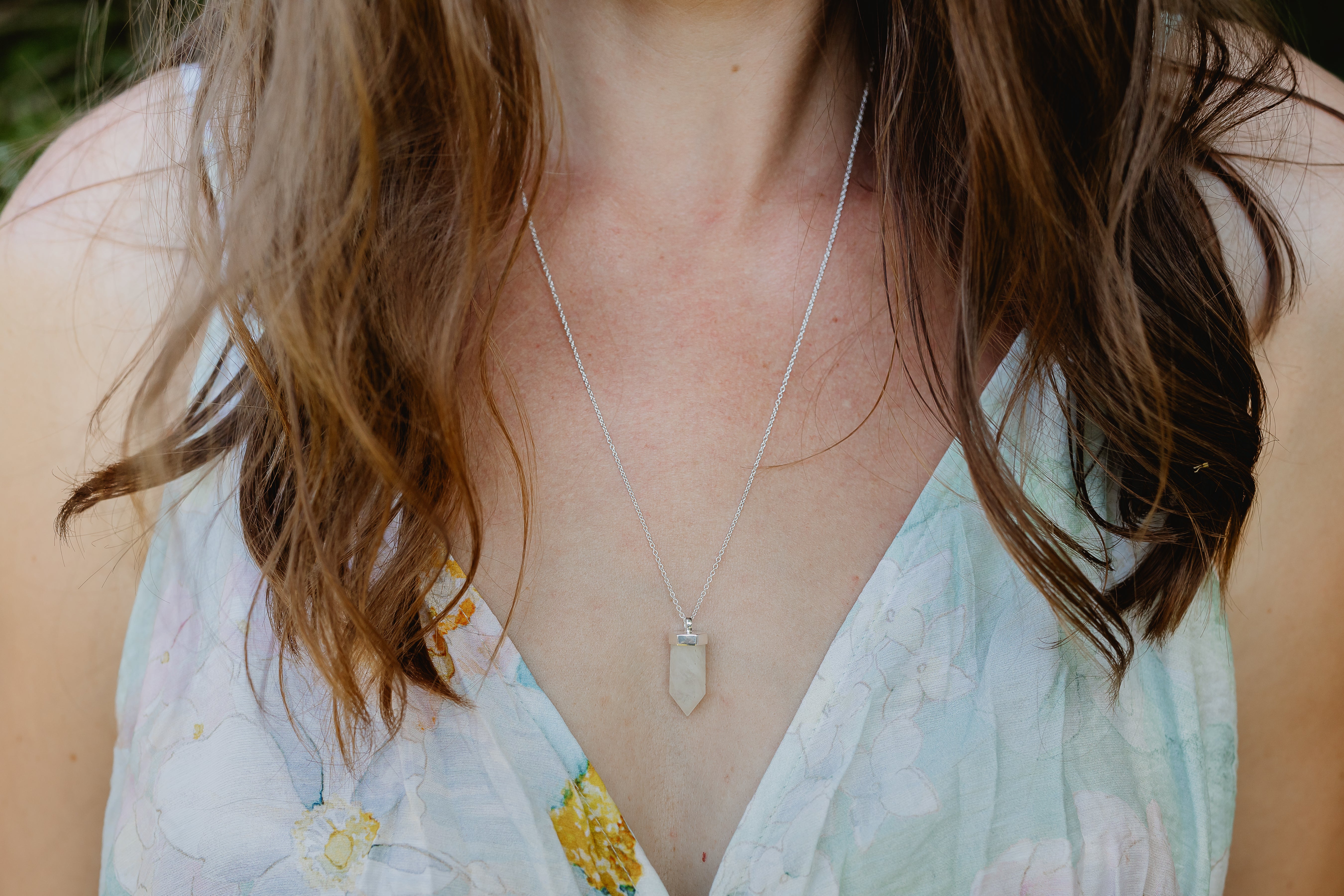 Crystal Pencil Pendant