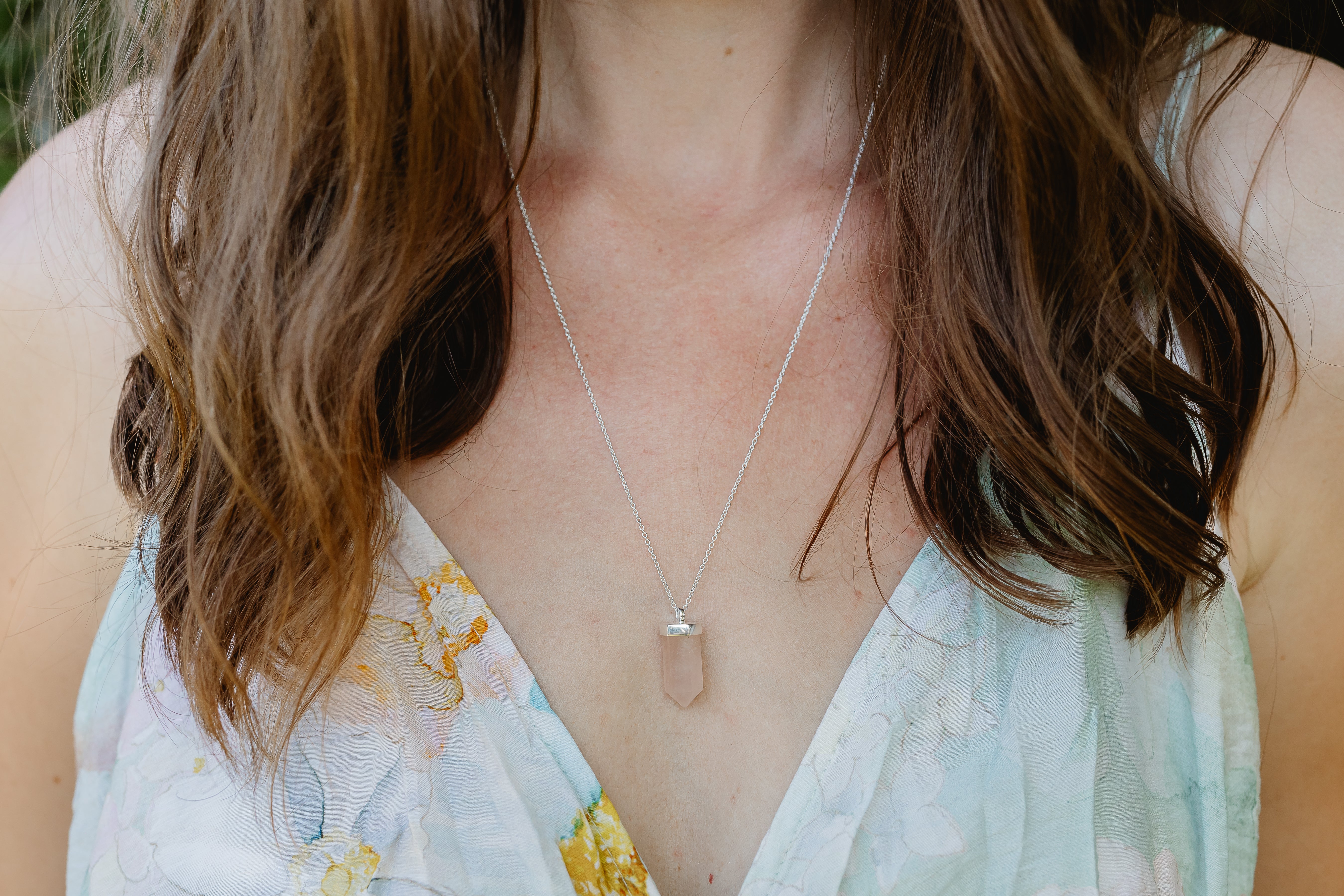 Crystal Pencil Pendant