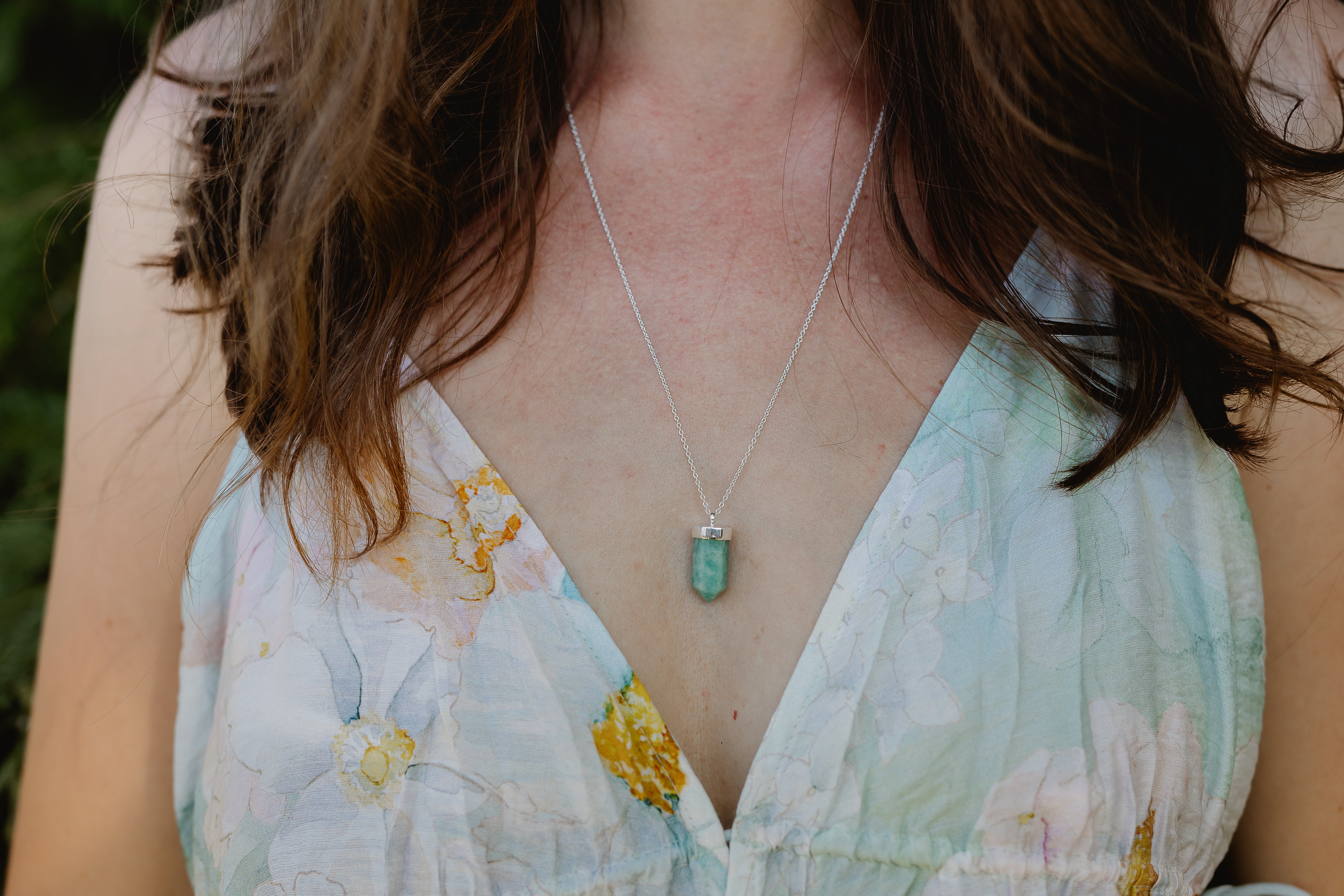 Crystal Pencil Pendant