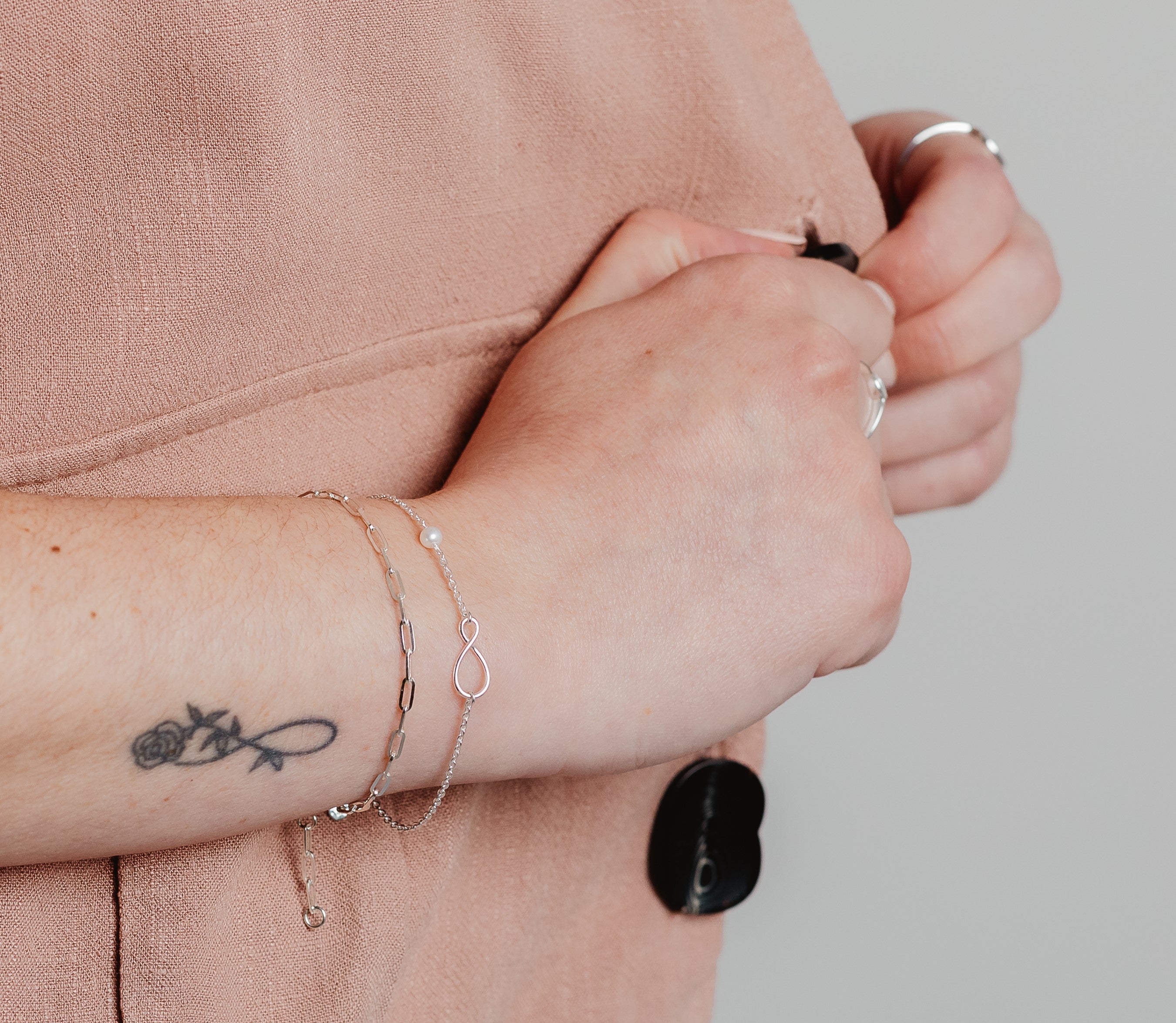Silver Paperclip Chain Bracelet