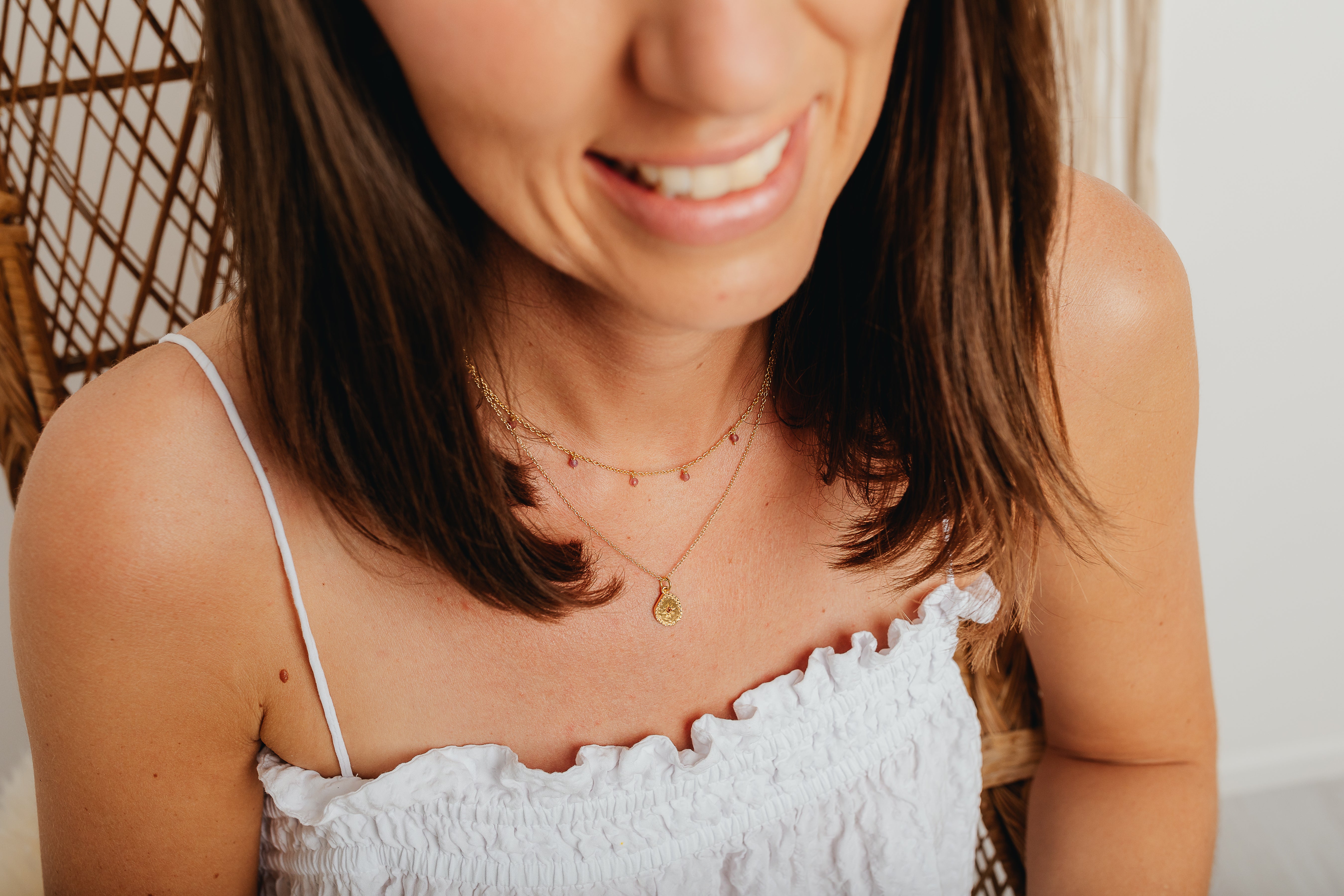 Gold Hammered Necklace
