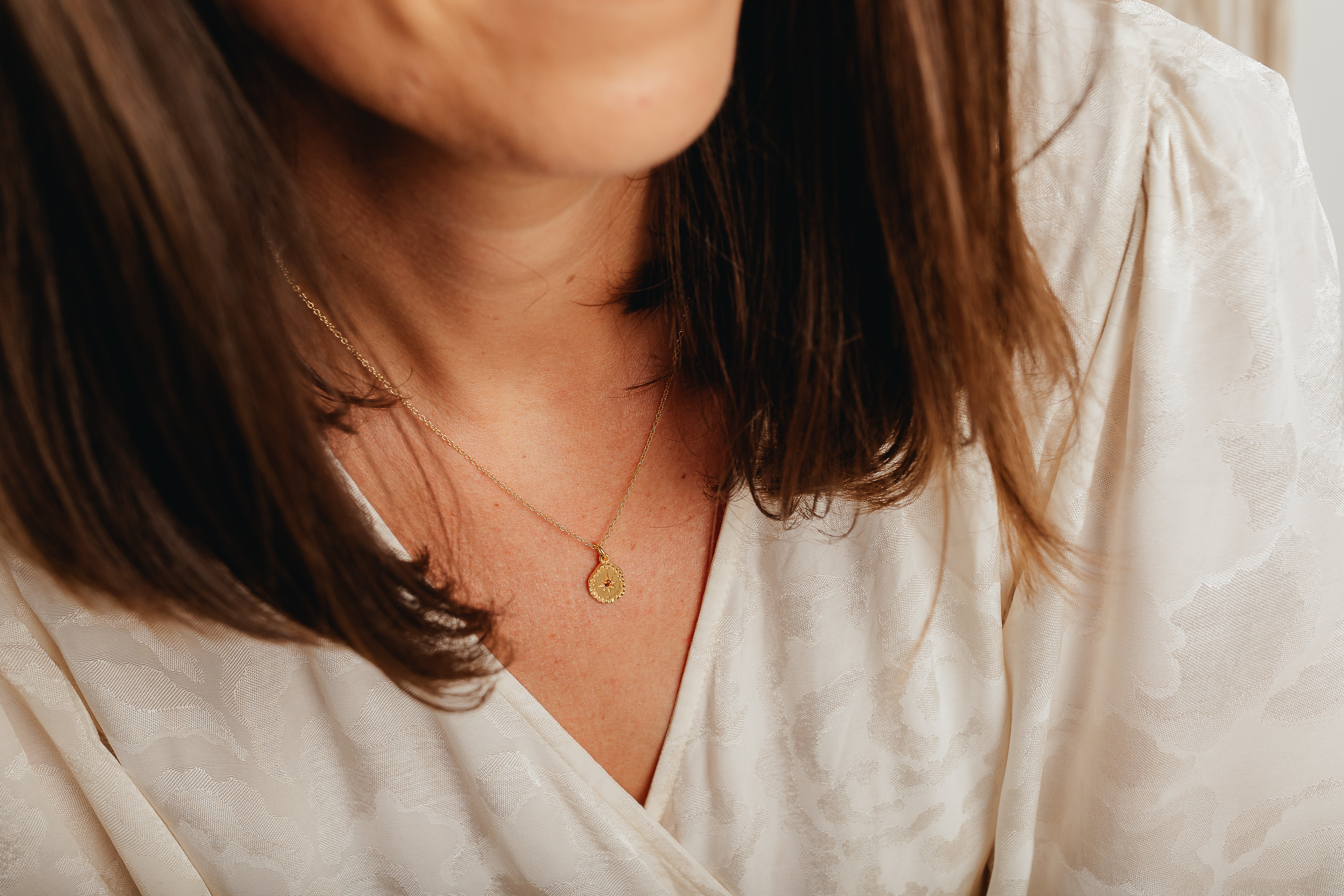Gold Hammered Necklace