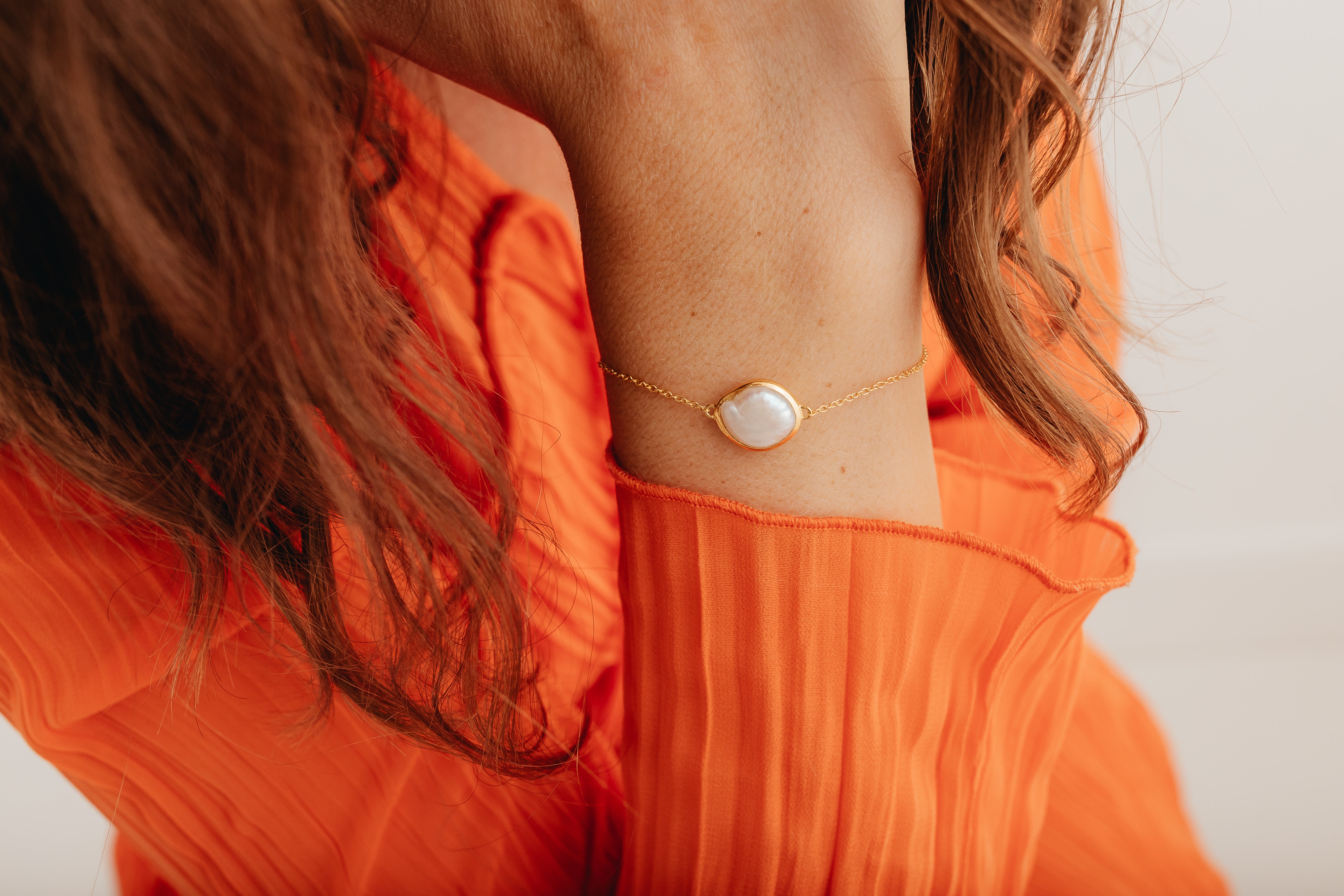Pearl Bracelet in Gold Setting