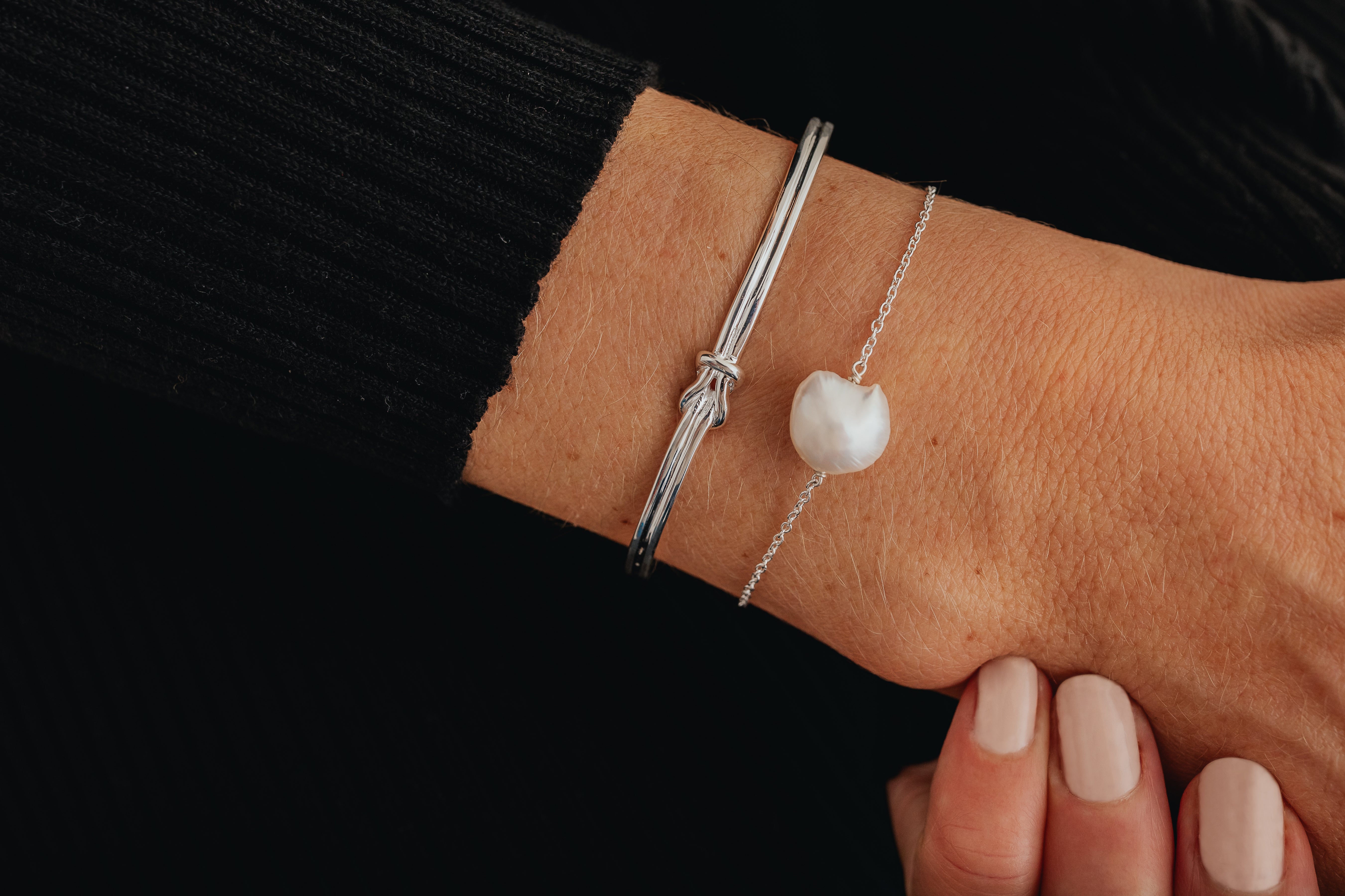 Silver Knot Bangle