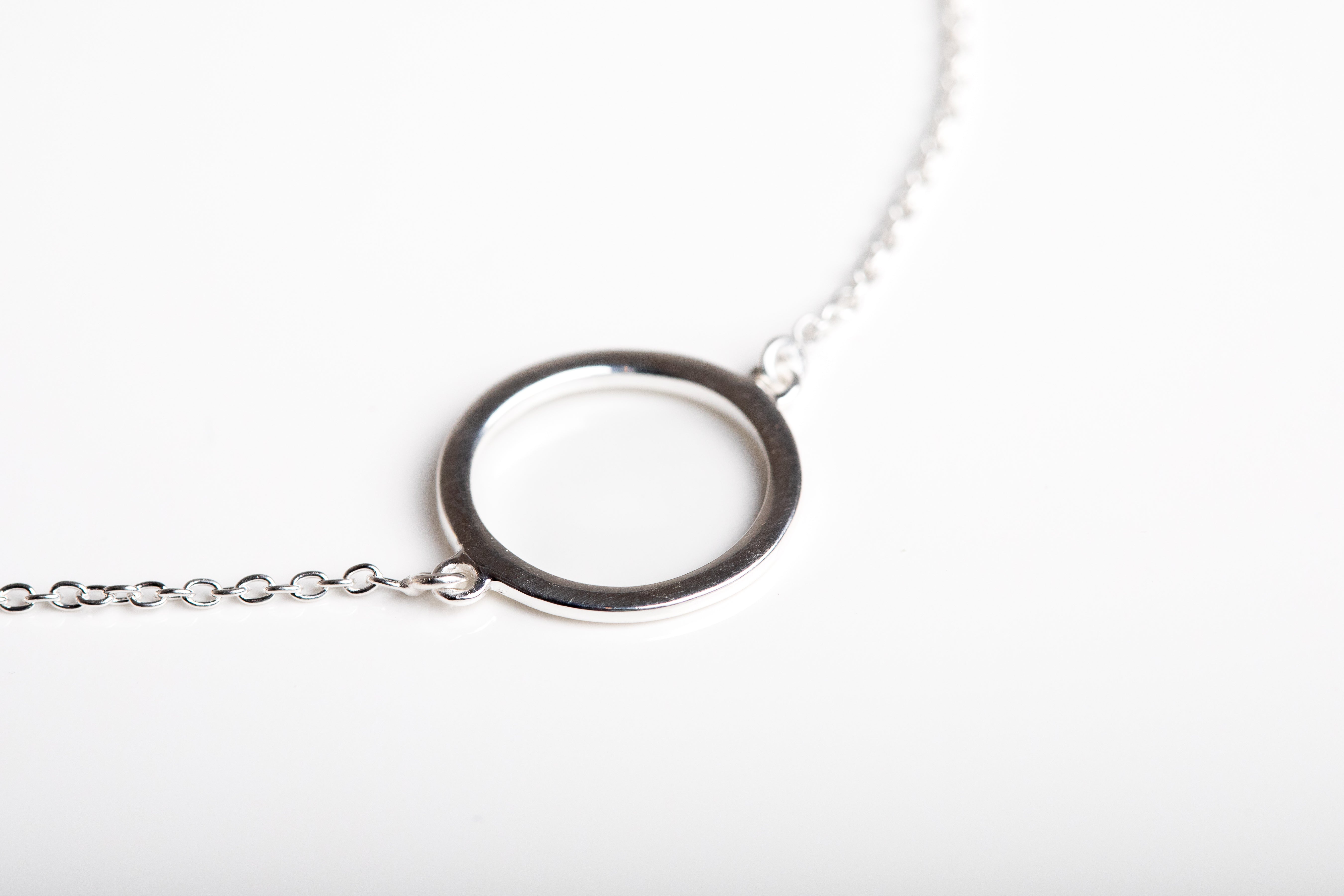 Silver Open Circle Bracelet
