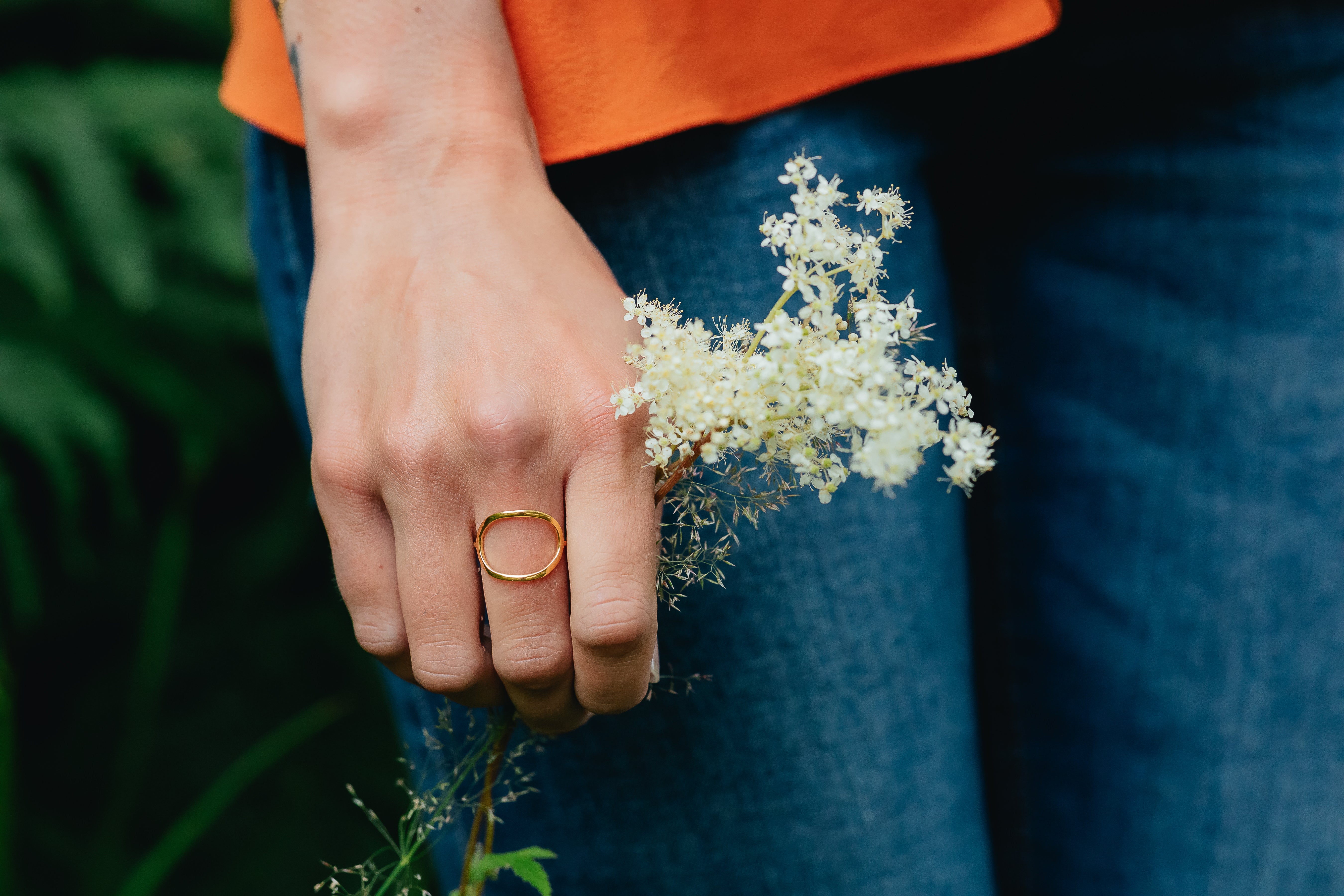 Gold Open Circle Ring