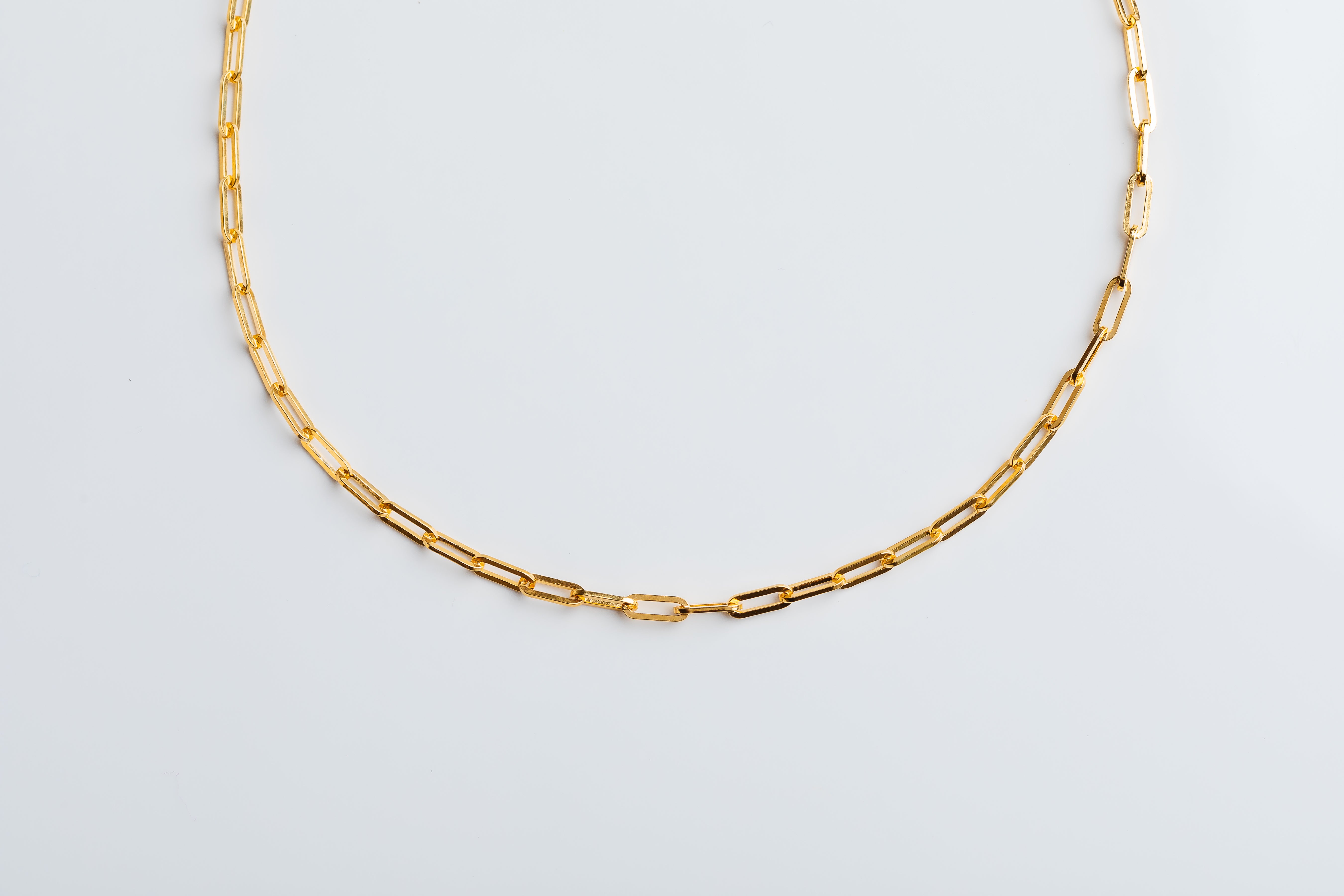 Gold Paperclip Chain Necklace