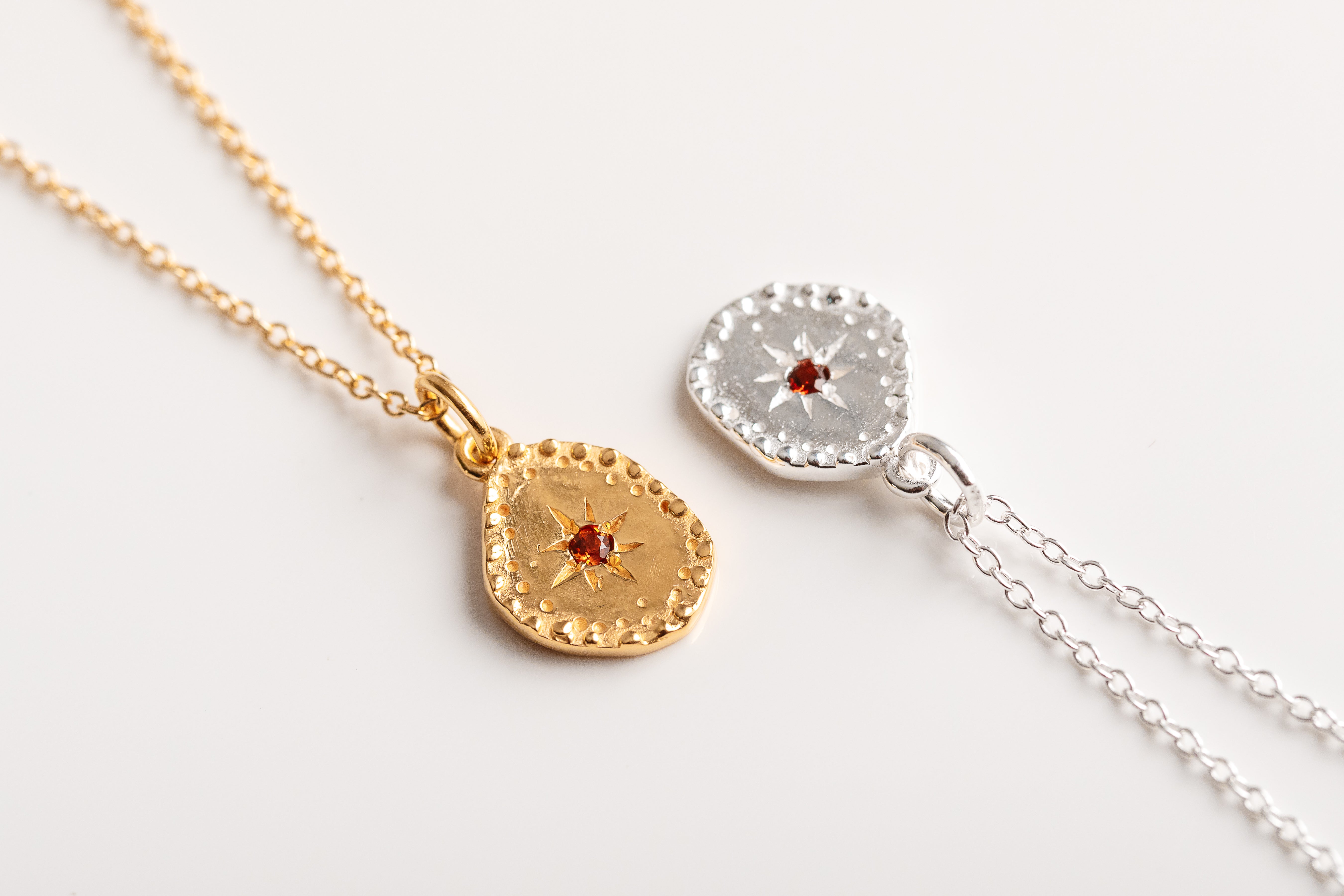 Gold Hammered Necklace
